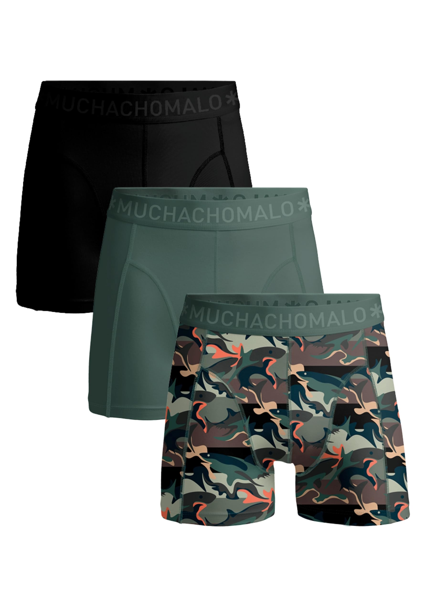 Muchachomalo Hombre Bóxer 3-Pack, Estampado, Algodón, Cinturilla Elástica