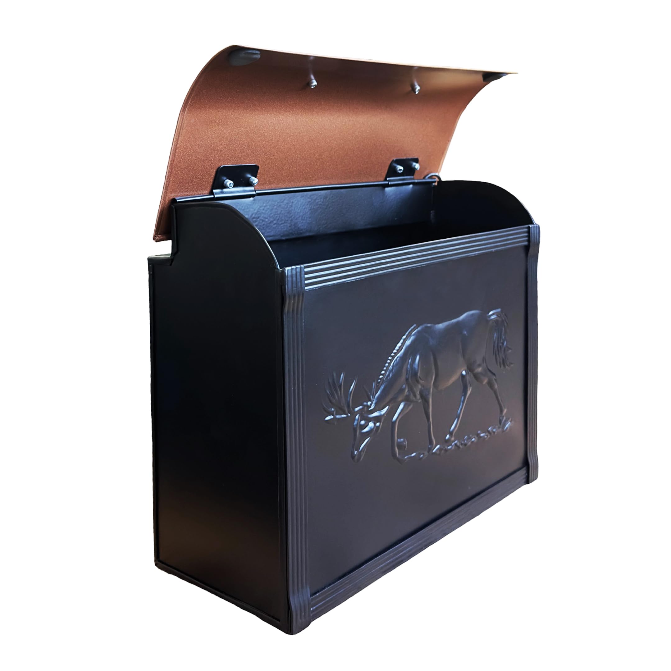 NACH Moose Handle Wall Mount Mailbox – Extra Large Capacity, Black