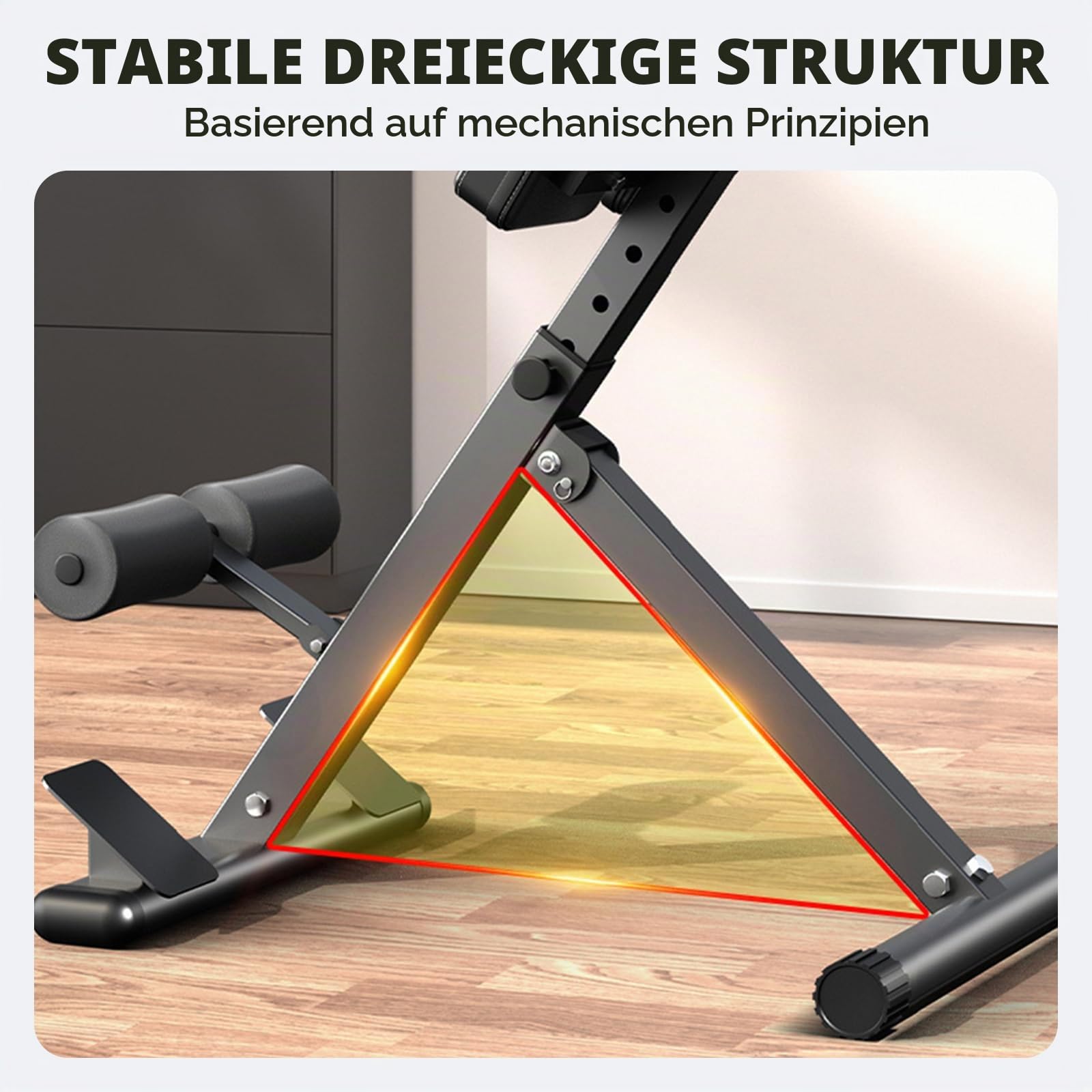 Rückentrainer, Klappbare Hyperextension-Roman Chair, 8 Verstellbare,150 kg