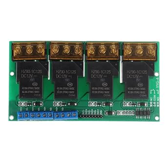 4 Channel Relay Module, 30A Optocoupler Isolation Board
