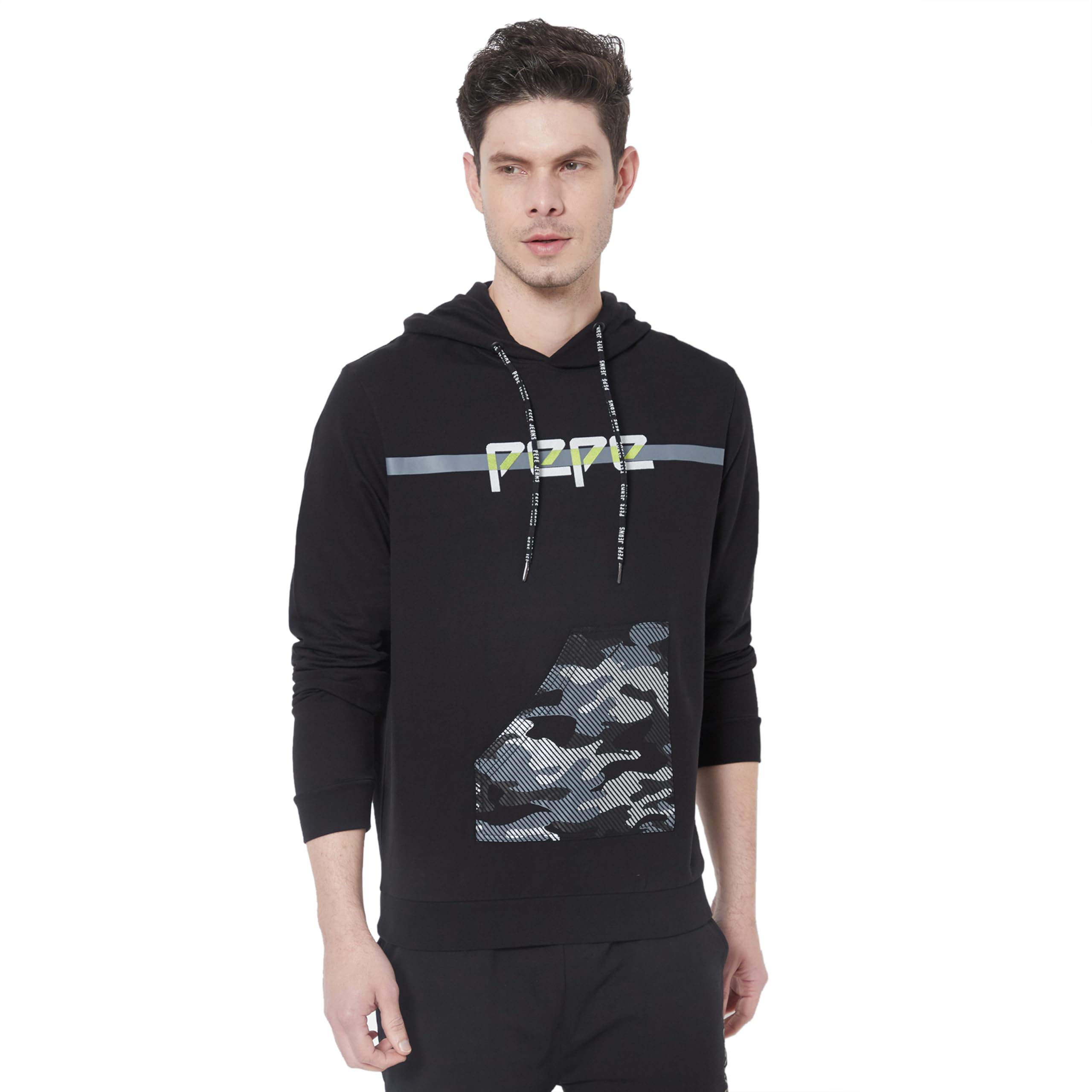 pepe jeans Men's Cotton Blend Hooded Neck Sweatshirt-picture-18