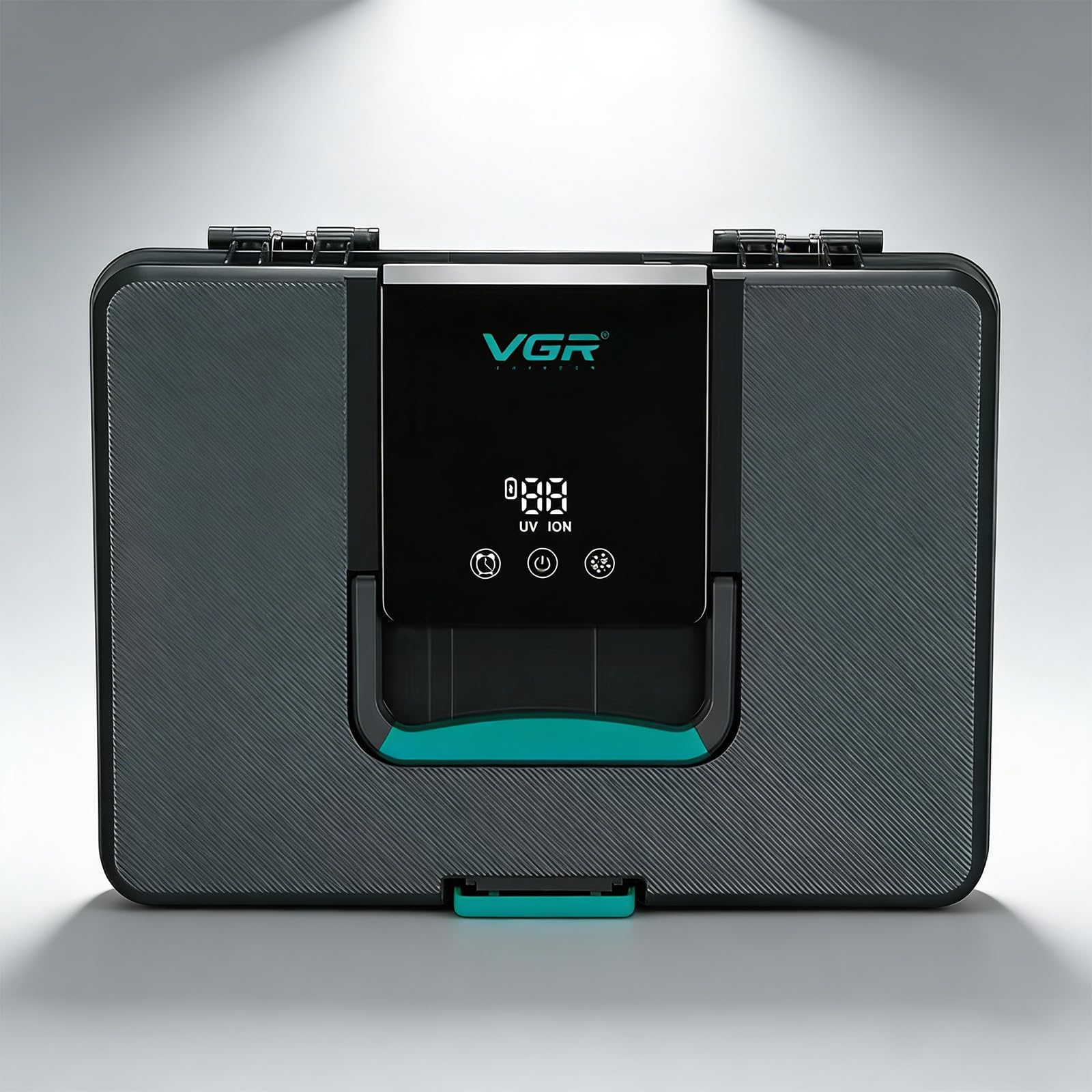 VGR 840 Profi Haarschneidemaschine Set Reinigungsbox, Hochwertige Aufbewahrungsbox für Haarschneidemaschinen Nutzung 365 Nanometer Lichttechnologie, mit Einer Zeitgesteuerten Reinigungsfunktion