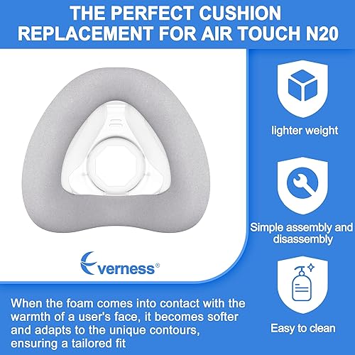 Miniatura 2 de Everness (M) - Paquete de 2 cojines de repuesto (M) para AirTouch N20, comodidad optimizada y sellado seguro con espuma viscoelástica (nueva