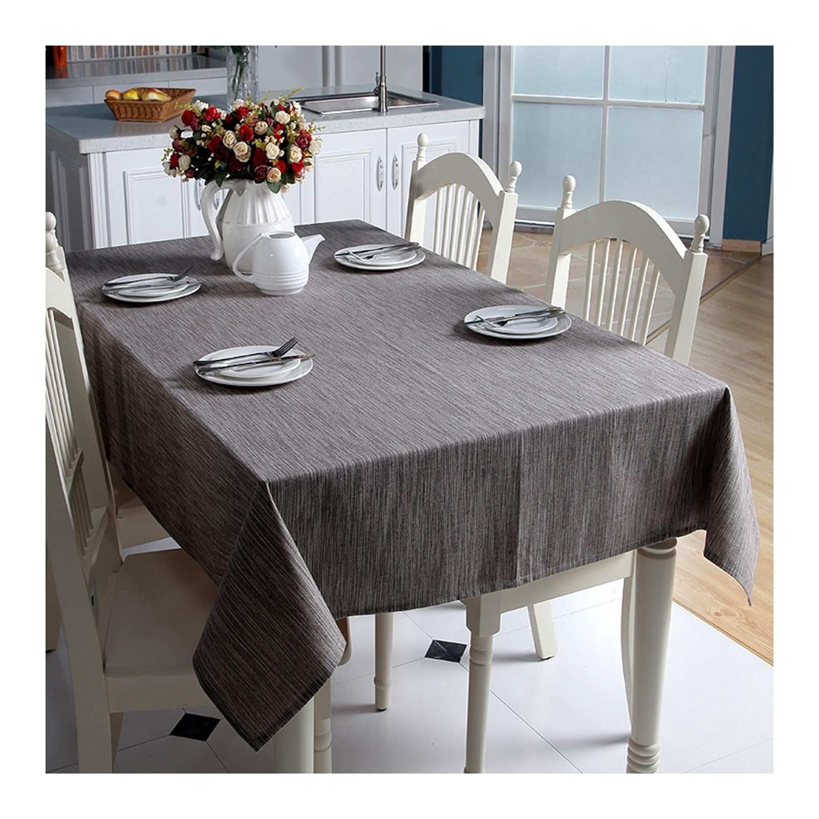 FBHFSUIEF Table Cloth Rectangle, Tablecloth Cotton Linen Dinner Cover(140x200cm)