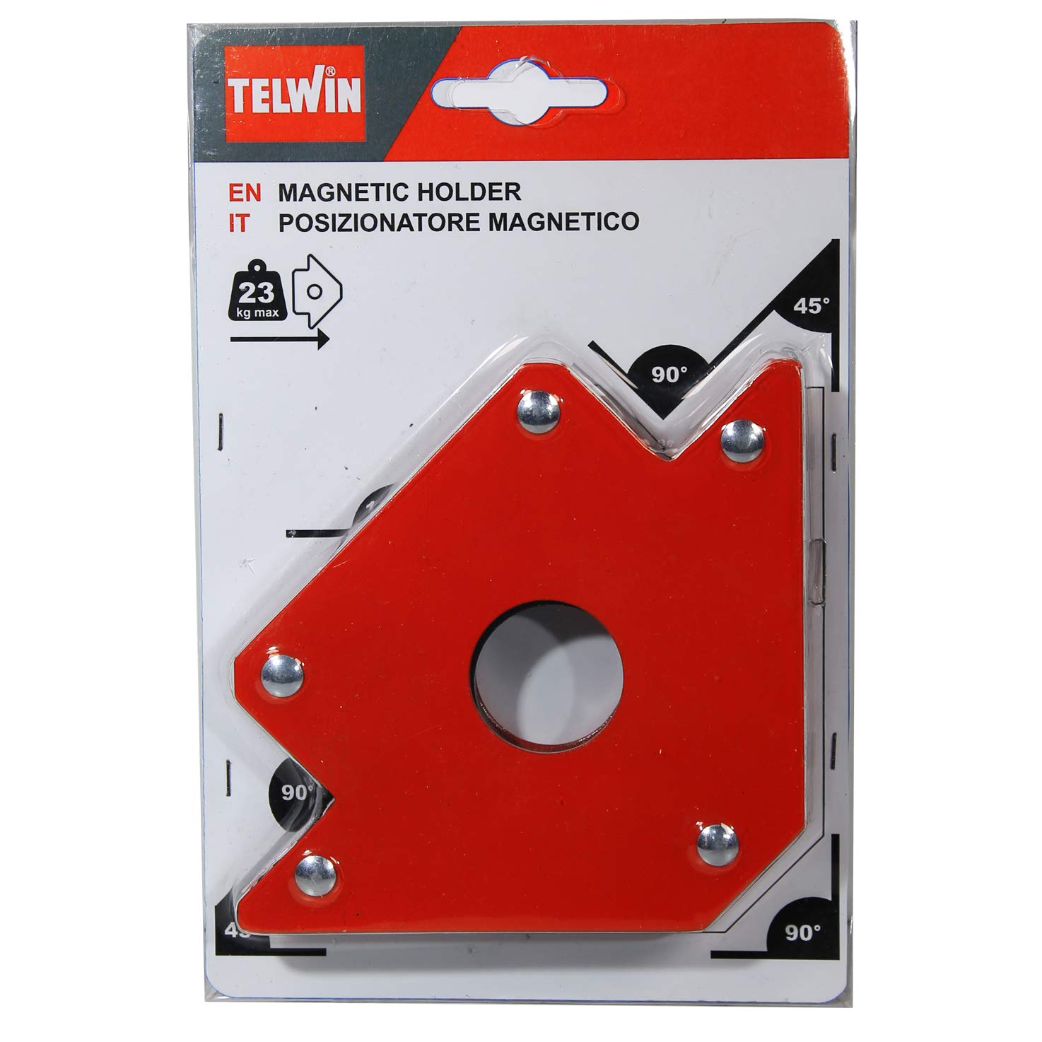 Telwin S.p.A. 802583 uchwyt magnetyczny do spawania, czerwony