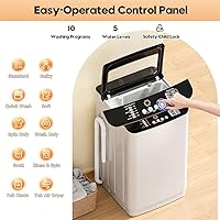 Vista 5 de Auertech Juego combinado de lavadora y secadora portátil, 2.8 pies cúbicos. Secadora de ropa portátil con secadora de botas, lavadora totalmente