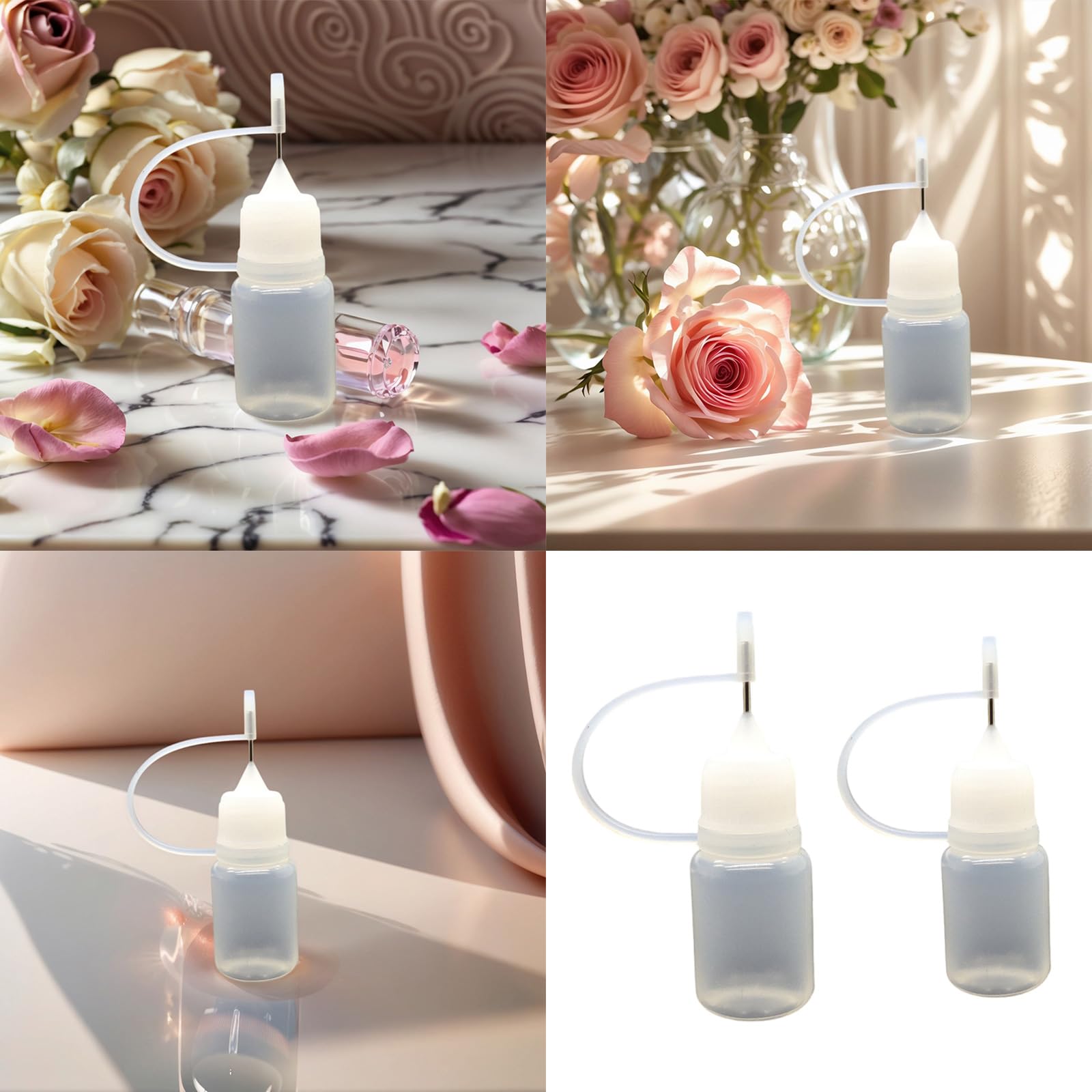 Bottiglia vuota di precisione per l'applicazione della punta dell'ago della bottiglia per la pittura acrilica fai da te quilling e le colle artigianali di carta spremere