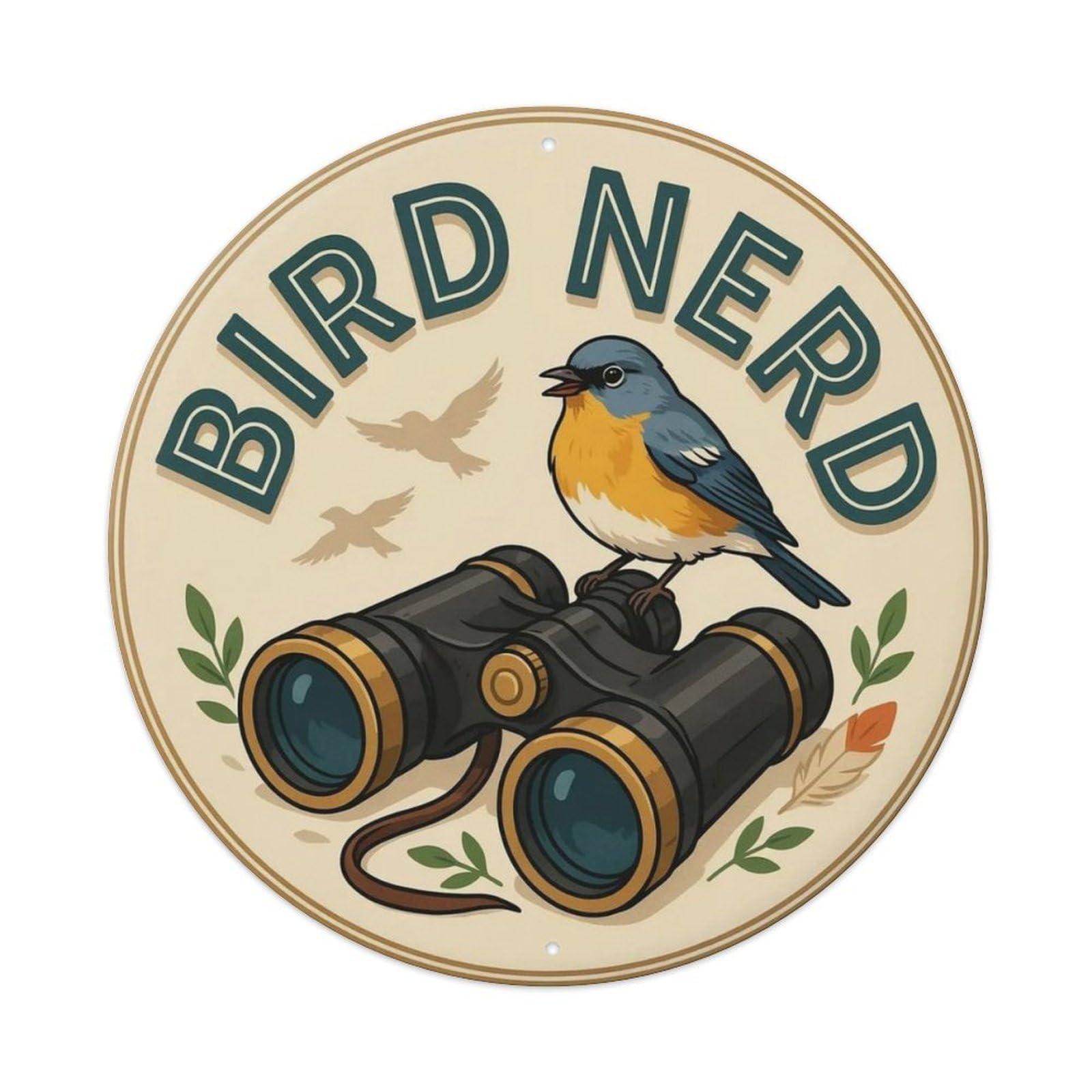 Bird Nerd Metal Tin Sign Plaque