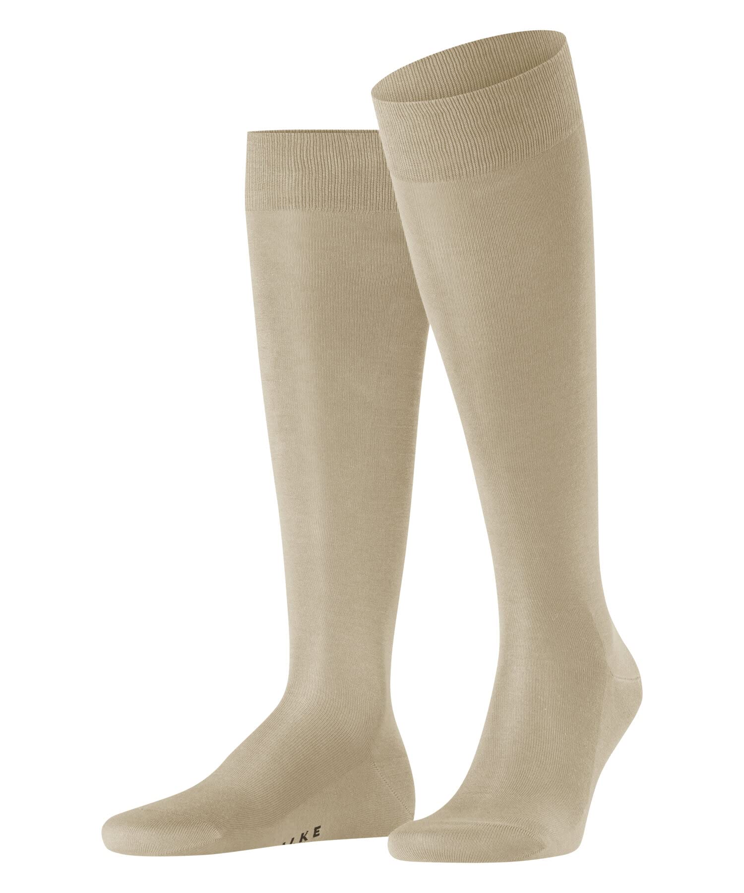 FALKE Mężczyźni Podkolanówki Tiago M Kh bawełna fil d´Écosse długie jednokolorowe 1 Para, Beżowy Silk 4097, 41-42