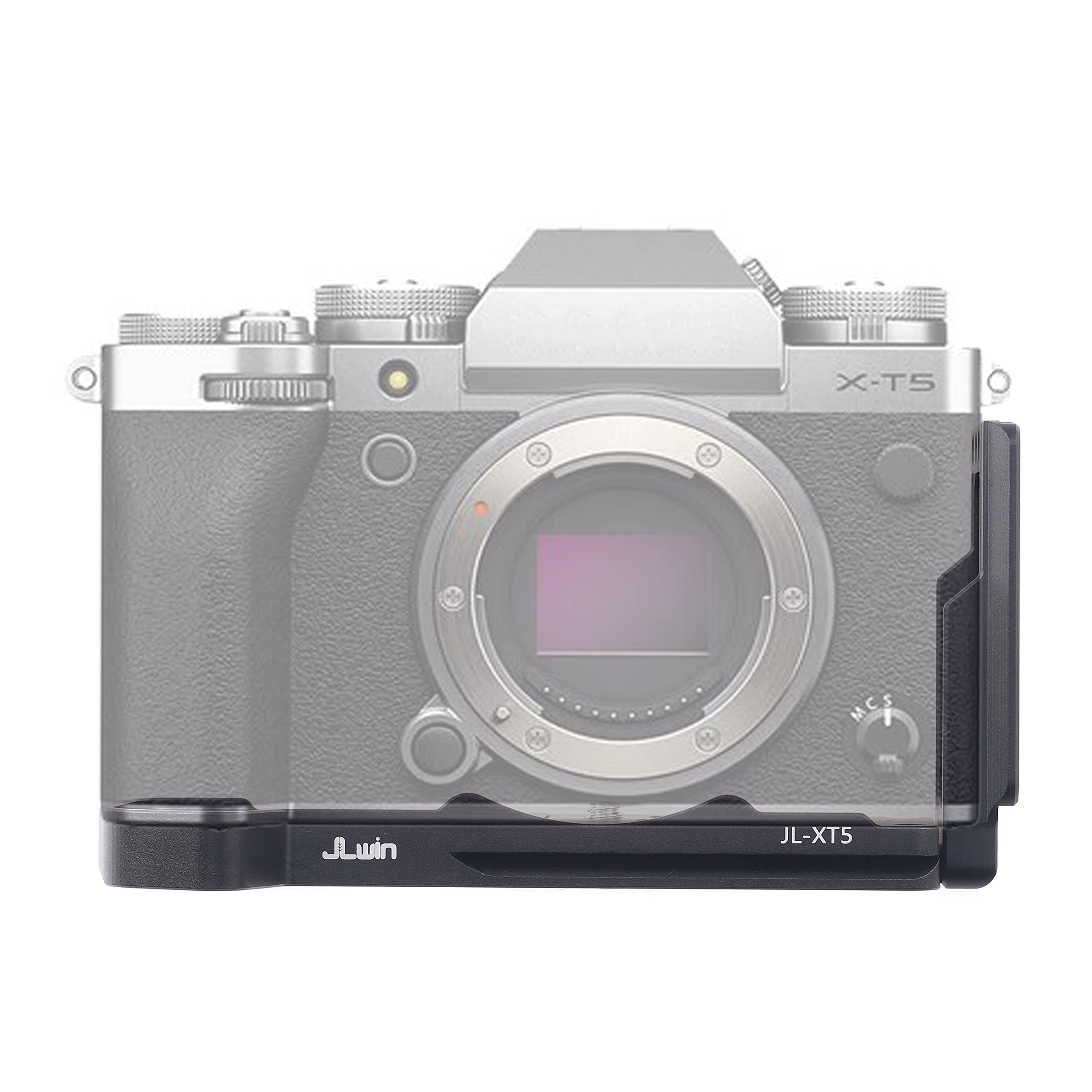 HersmayXT5 L Bracket Plate, Vertical Stand Quick Release L Plate for Fujfilm X-T5 Camera Hand Grip Compatible with DJI Ronin RS2 RSC2 RS3 Pro Gimbal Fit Arca-Swiss Standard