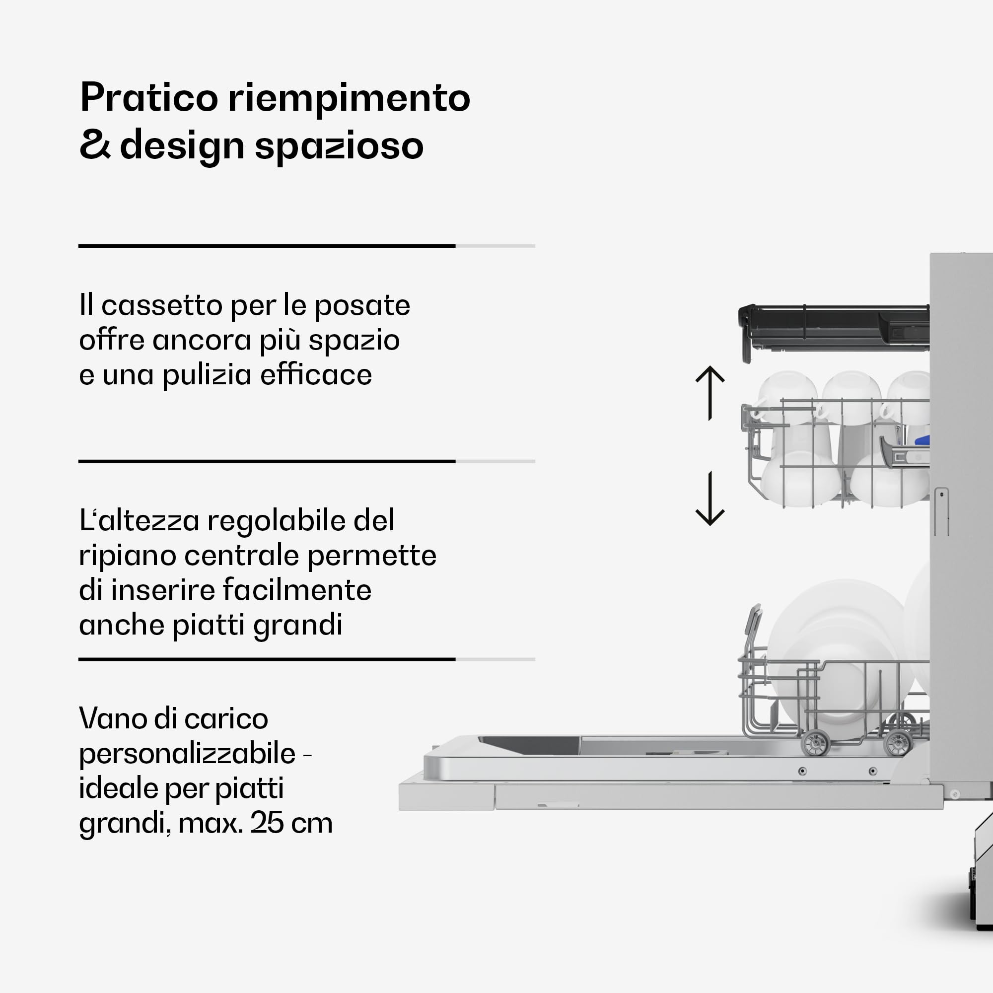 Klarstein Velaire Lavastoviglie da Incasso 45cm - Completamente Integrata, 10 Coperti, 6 Programmi, 42 dB, Classe B, AquaStop, Lavastoviglie Incasso, Display, Acciaio