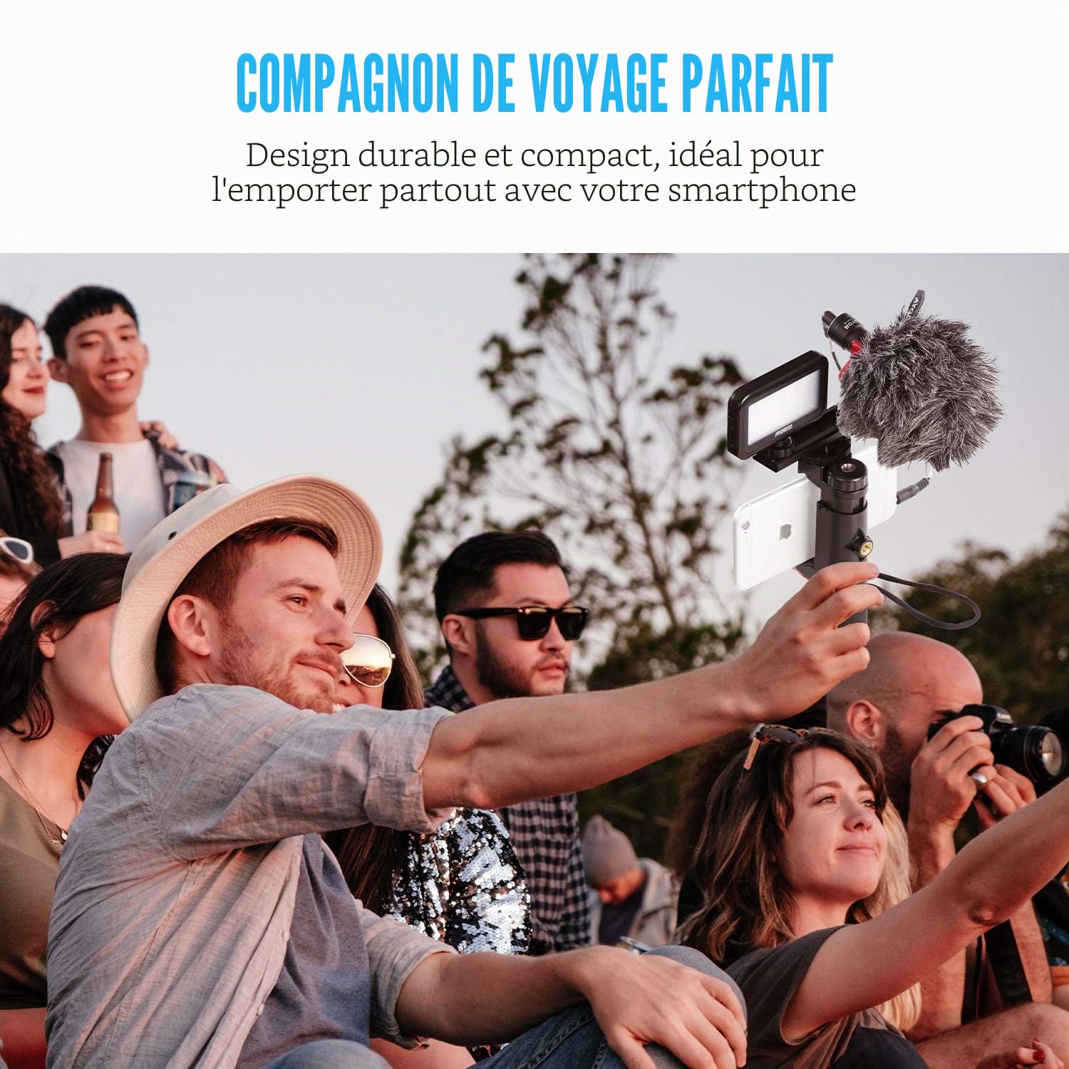 BOYA by-MM1 Microphone pour Appareil Photo pour iPhone, Smartphones Android, appareils Photo Reflex numériques et caméscopes sans Batterie