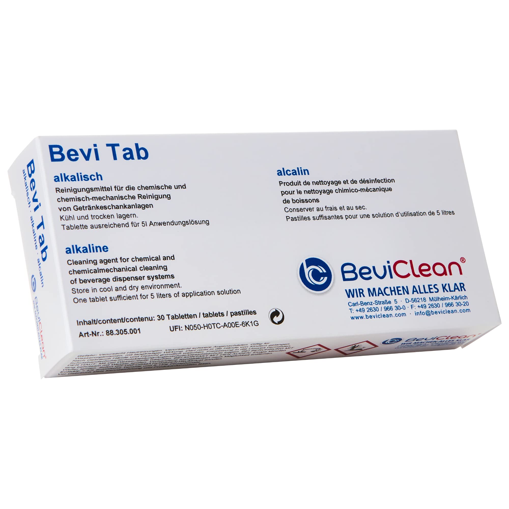 Bevi Tab Alkalisch Reinigungstablette für Schankanlagen