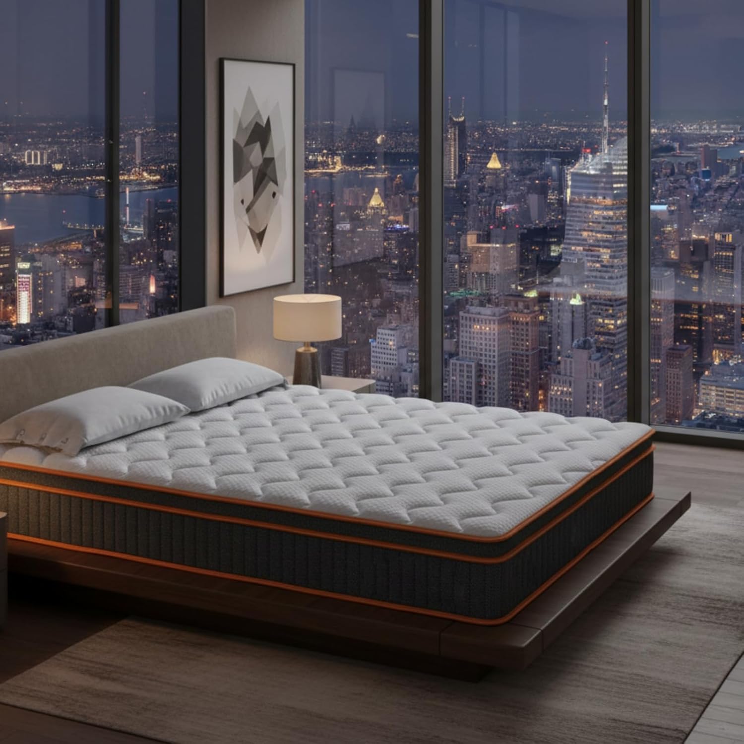 Full Size Mattress, 12 inch Mixed Full Mattress with Memory Foam and Pocket Springs for Stress Relief, Comfortable Sleep, and Area Support, with Moderate Softness and Hardness