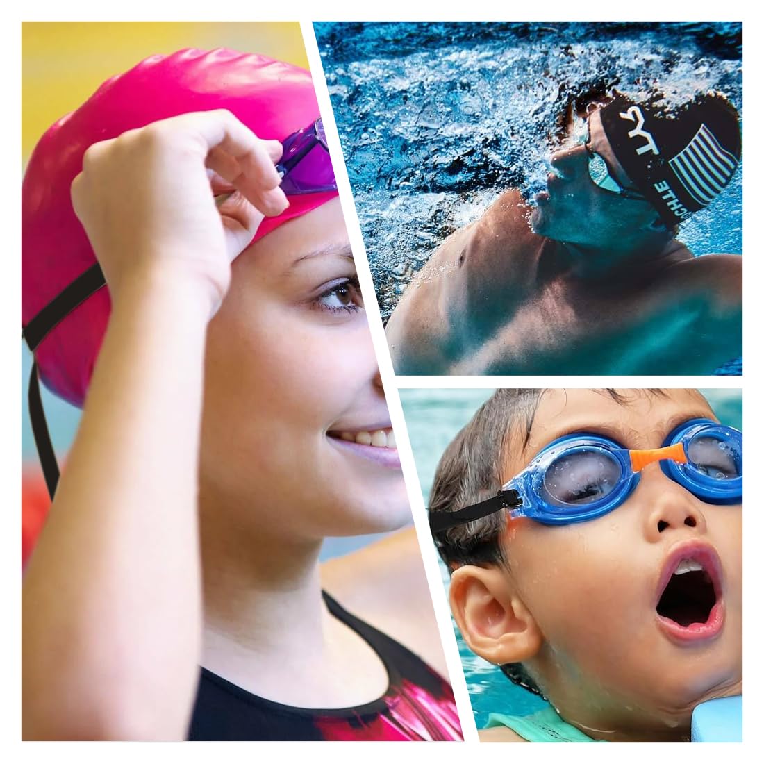 2 Piezas Correa de Silicona para Máscara de Buceo, Banda Ajustable para Gafas de Buceo y Snorkel, Alta Elasticidad, Ideal para Buceo y Natación (Negro)