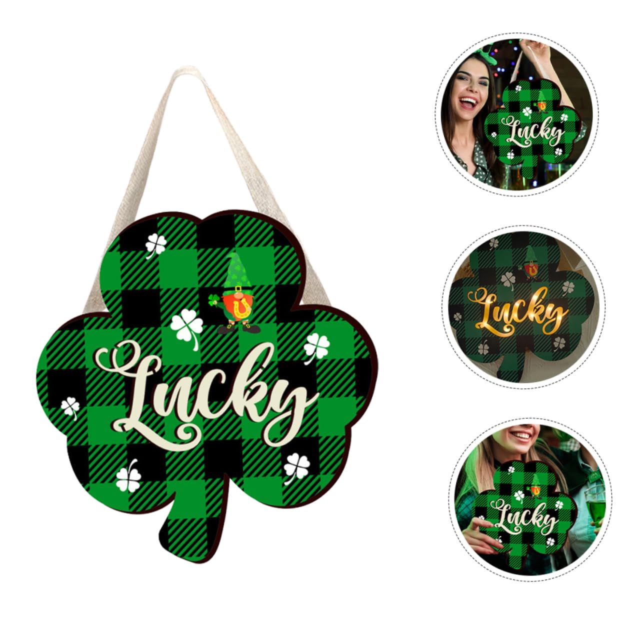 PRETYZOOM Patrick's Day Led Door Sign Festive Hanging Decoration for Door Charming for Celebrations Material Convenient Hanging Rope for Patrick's Day Parties and Home Decor