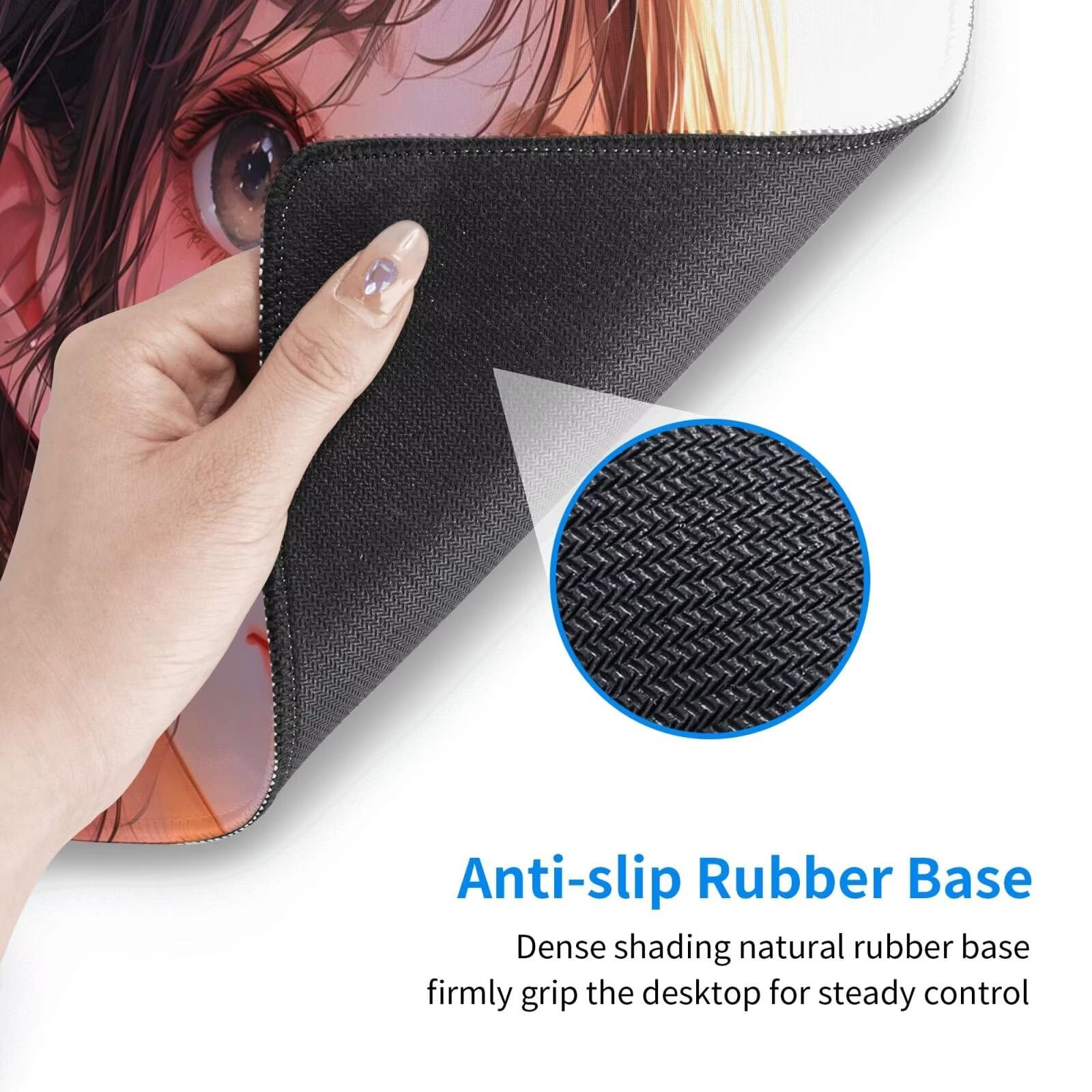 Tappetino Mouse Fumetto Tappetino Mouse XXL 1600 x 800 mm, Tcomputer Gaming Impermeabile e Antiscivolo Mousepad Ragazza Accessori Scrivania per Migliorare Precisione e Velocit Gaming Mousepad U-375