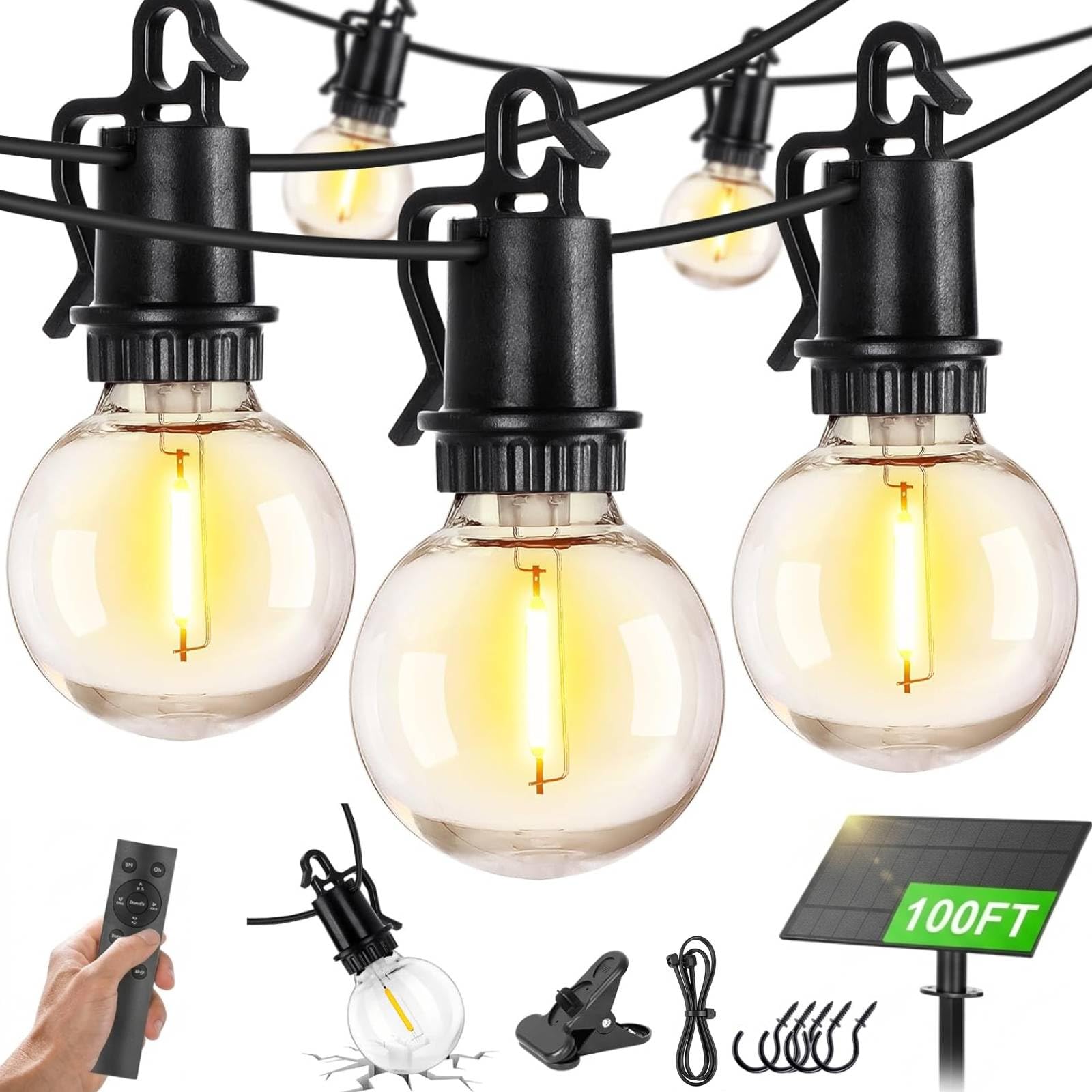 ZJOJO Solar String Lights