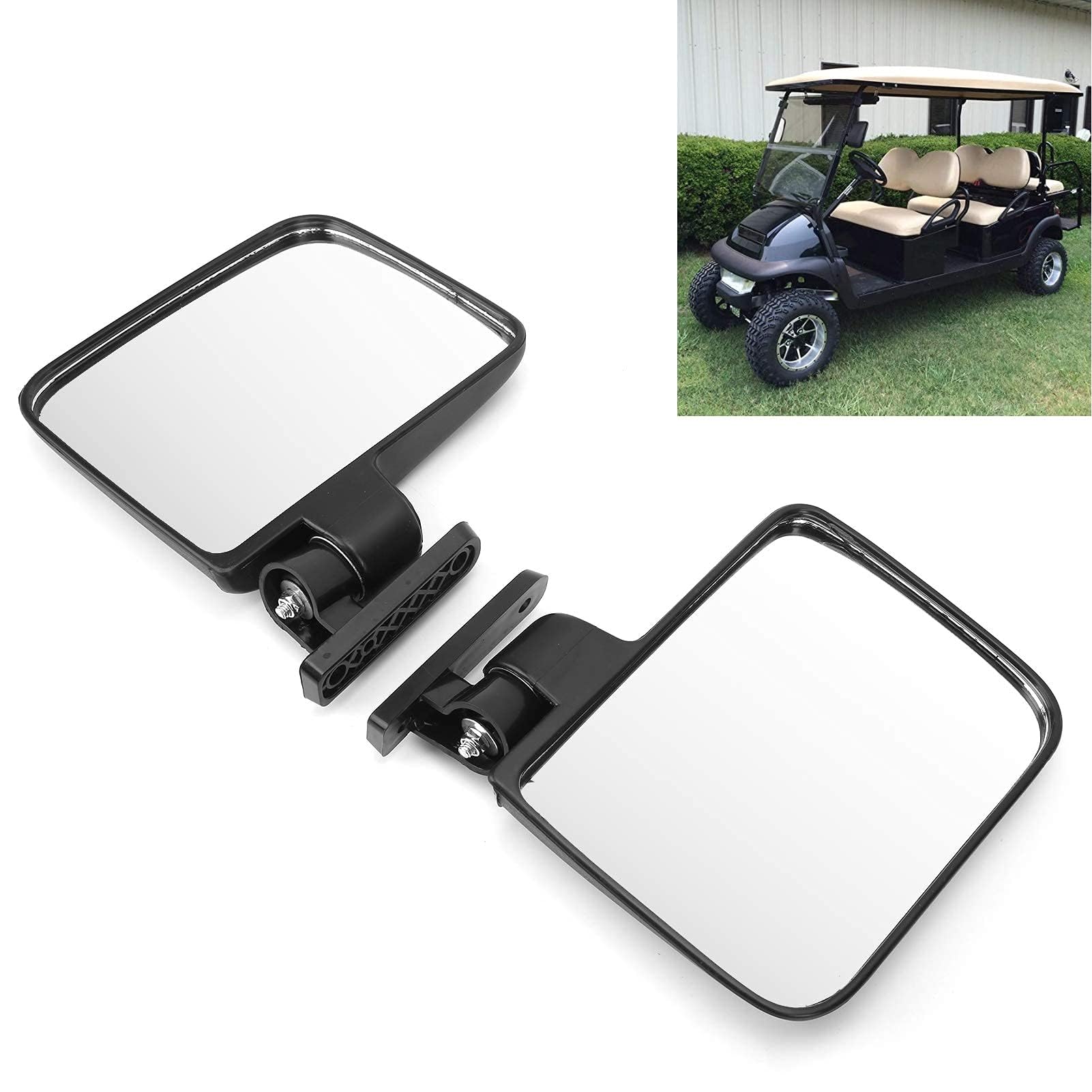 Specchietto Laterale, Yctze Club Car Specchietto Laterale Specchietto Retrovisore Convesso Facile Installazione Vetro ABS Adatto a Tutte le Club Car per seitenspiegel club car per specchietto per trat