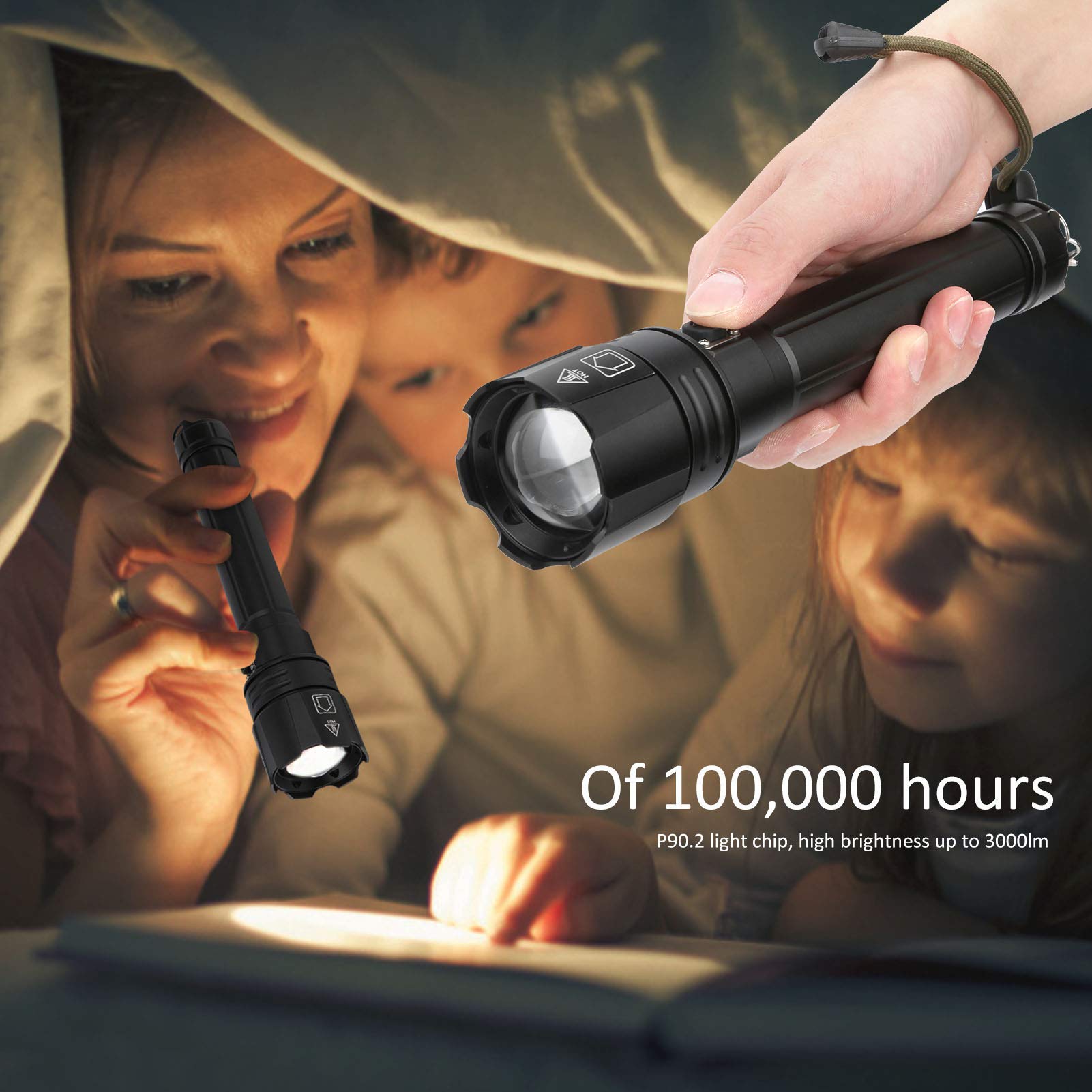 Amazon.com: Zoom Flashlight High Brightness up to 3000lm LED