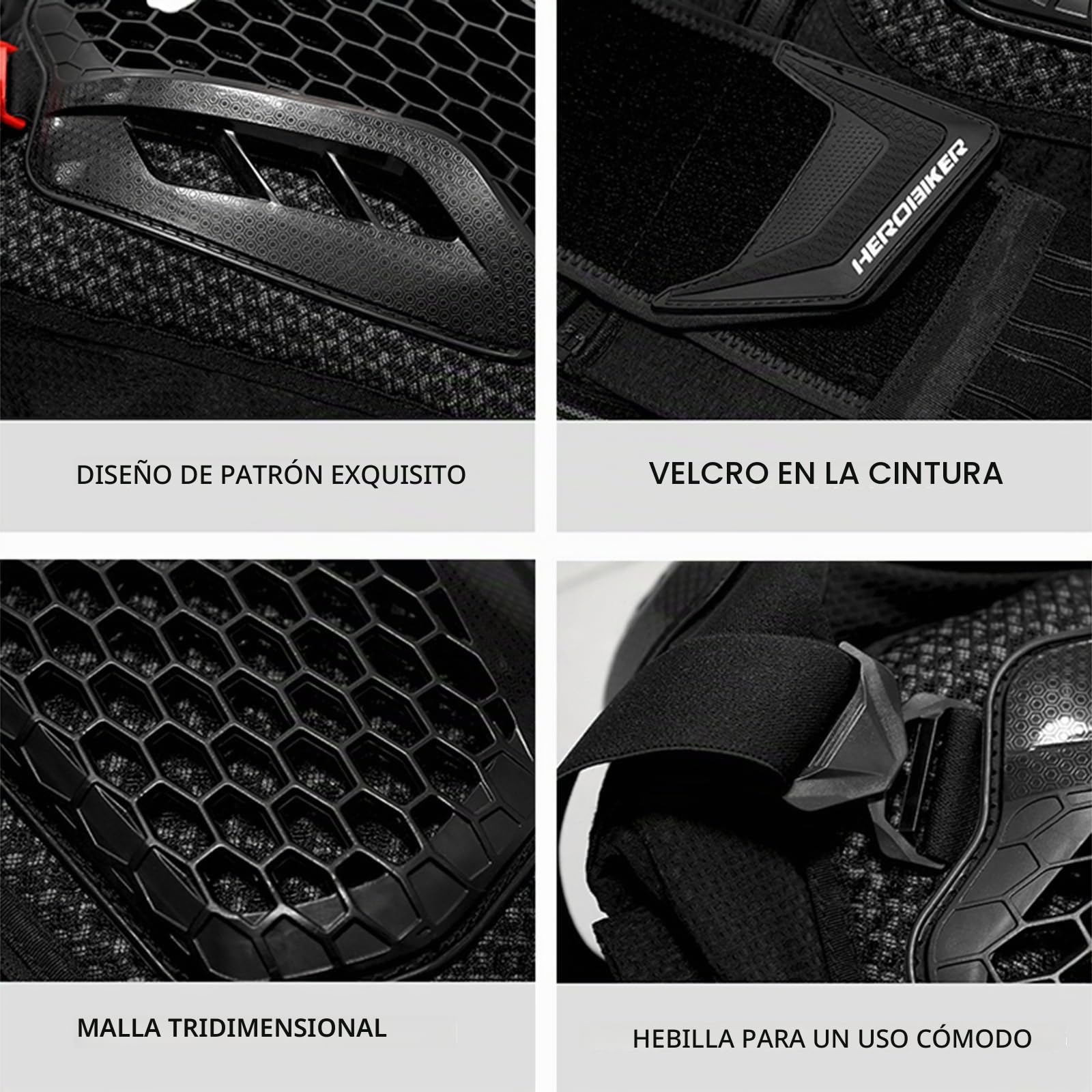 Conjunto de Armadura de Motocicleta para Hombre y Mujer con Chaqueta y Pantalones, Equipo de protección de Cuerpo Completo para Motocross, Transpirable, Resistente al Desgaste,Black-3XL