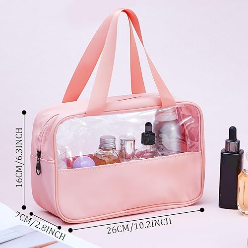 Miniatura 10 de 9 piezas de neceser para mujeres y hombres, bolsa de maquillaje translúcida, bolsa de maquillaje de viaje, bolsa de viaje portátil para cosméticos