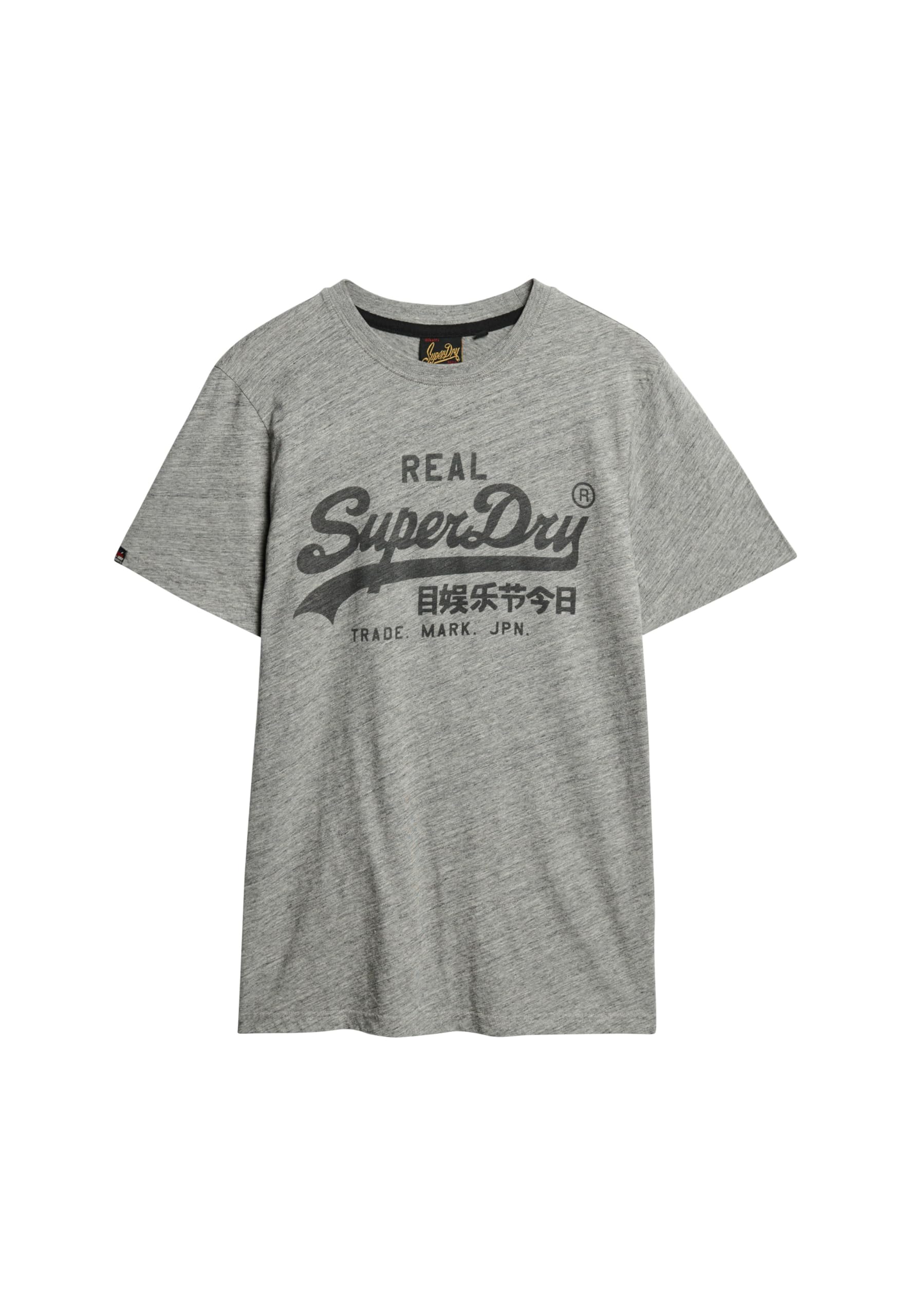 Superdry Vintage VL tee Shirt for Men, Athletic Grey Marl, XXL