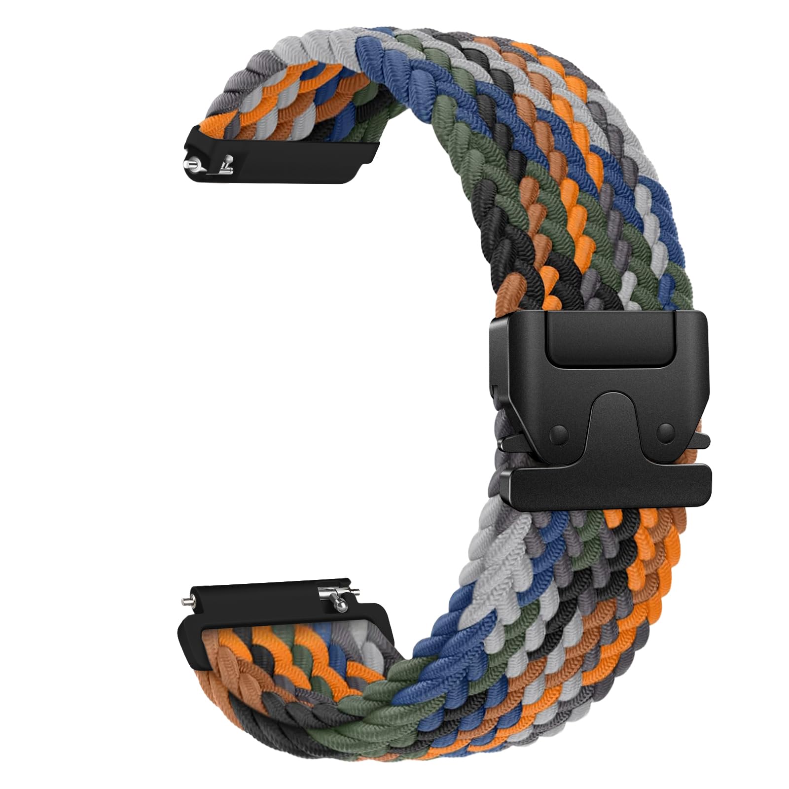 Connectif Ersatzarmband 18mm 20mm 22mm, elastisches Nylon-Uhrenarmband kompatibel mit Samsung Galaxy Watch/Garmin/Fossil/Amazfit – sportliches Stretch-Armband für Damen und Herren