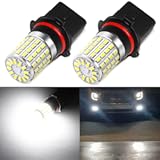 PHINLION PSX26W 12278 LED Fog Lights&comma; PWY26W H28W LED DRL Bulbs&comma; 2000 Lumens Super Bright 3014 72-SMD 12278C1 12V Car Fog Lamps&comma; 6000K Xenon White