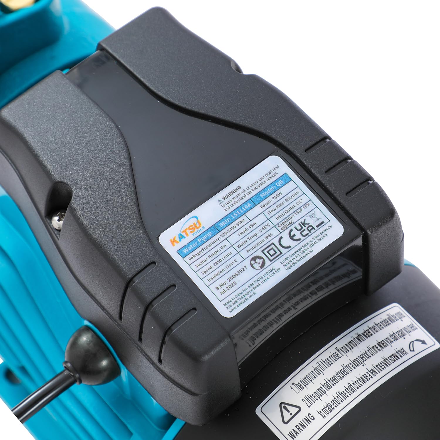 KATSU Elettropompa Periferica 1 HP 220V Pompa per Acqua Periferica Centrifuga Elettrica Industriale Per Acqua Pulita, per Giardini di Casa, Laghetti e Fattorie 151116