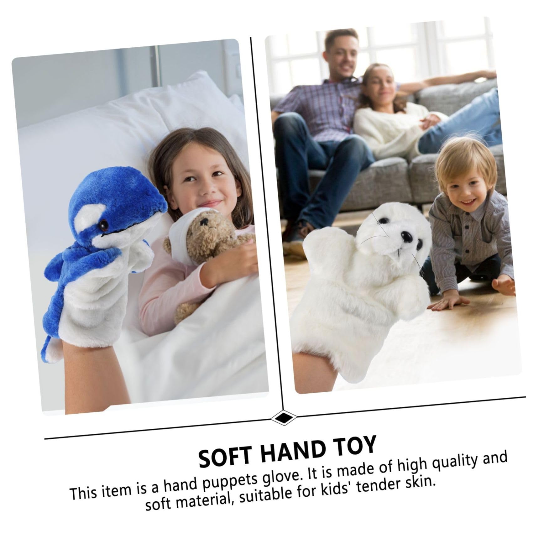 Toyvian 6pièces Marionnettes à Doigts Animaux pour Jouets Éducatifs De Rôle Amusants