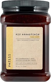Air Essentials Air Freshener & Odor Neutralizer Gel Bead 48 oz Refill – Odor Eliminator - Made with Pure Essential Oils – Lemon Burst Scent