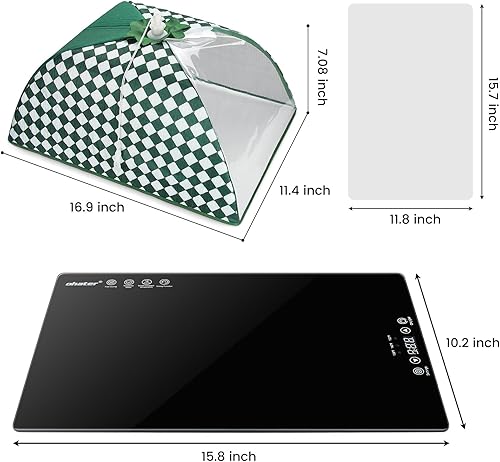 Miniatura 3 de Placa de calefacción de resina de vidrio templado para curado rápido y mezclador de resina manos libres, herramientas de fundición de resina