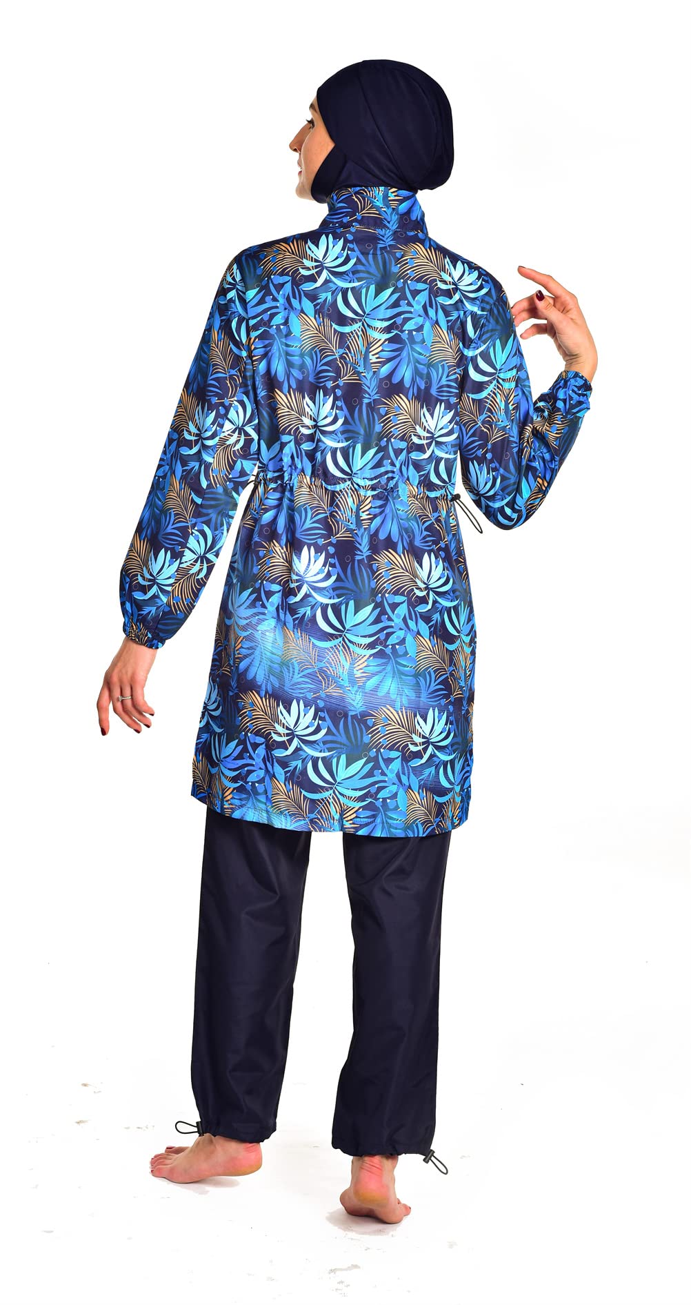 Costumi da bagno musulmani per le donne plus size costumi da bagno con Hijab islamici costumi da bagno modesti Burkini stampa floreale