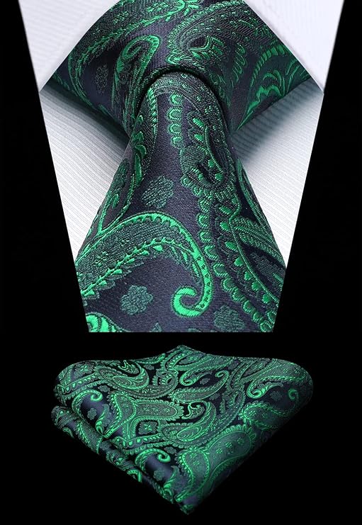 Enlision Boys Tie Kids Necktie with Pocket Square Set Ties for Boy Formal Neck Strap Youth Tie for Kids Party School