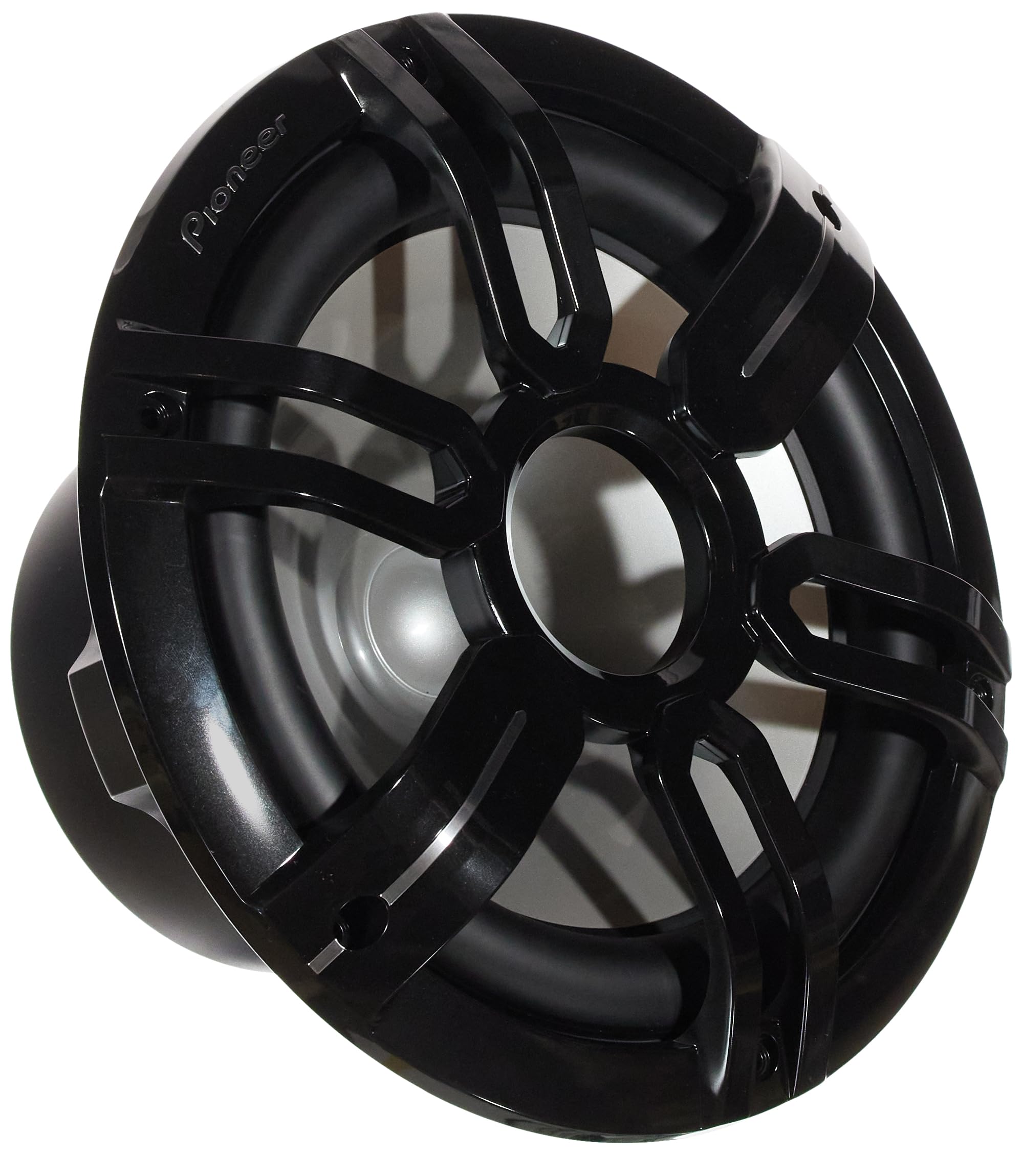 Pioneer TS-ME100WS | Subwoofer de qualité marine de 25 cm / 10 pouces (900 W) | Grille en noir et blanc