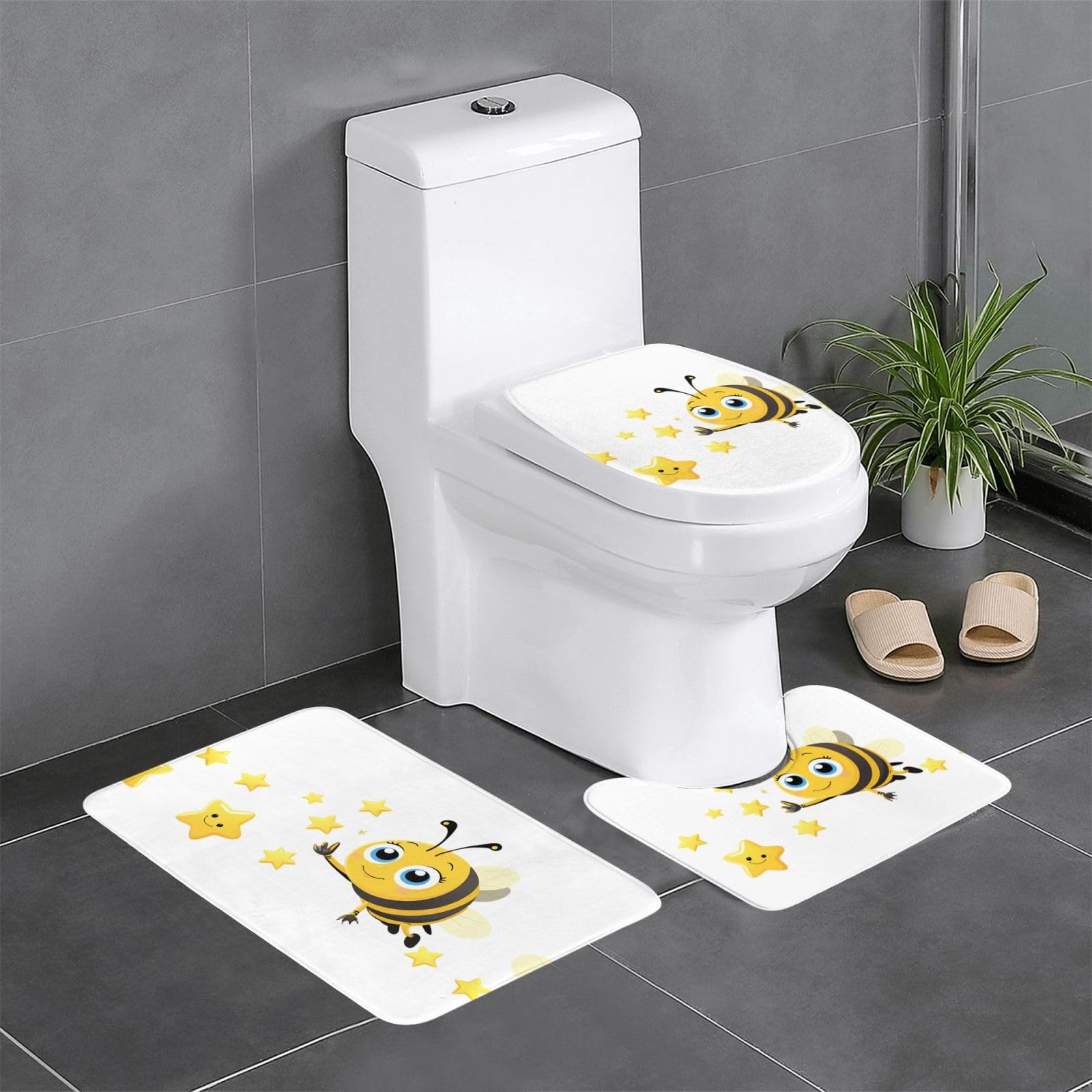 Tapis de sol pour salle de bain WHJSSF anti-glisse format 61x40 cm