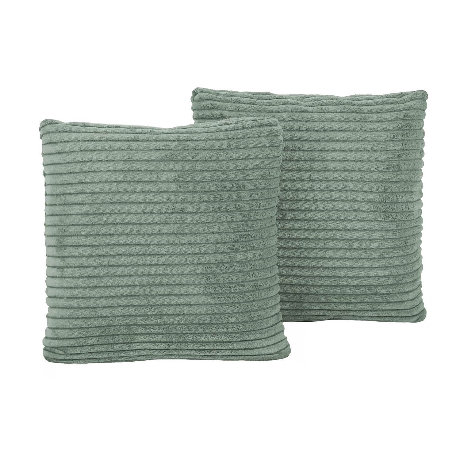 KiddyMoon Coussin Carré 30X30 Cm Lot De 2 en Polyester avec Garnissage en Mousse Design Élégant pour Canapé Fauteuil Ou Lit Facile À Entretenir Doux Et Durable, Vert