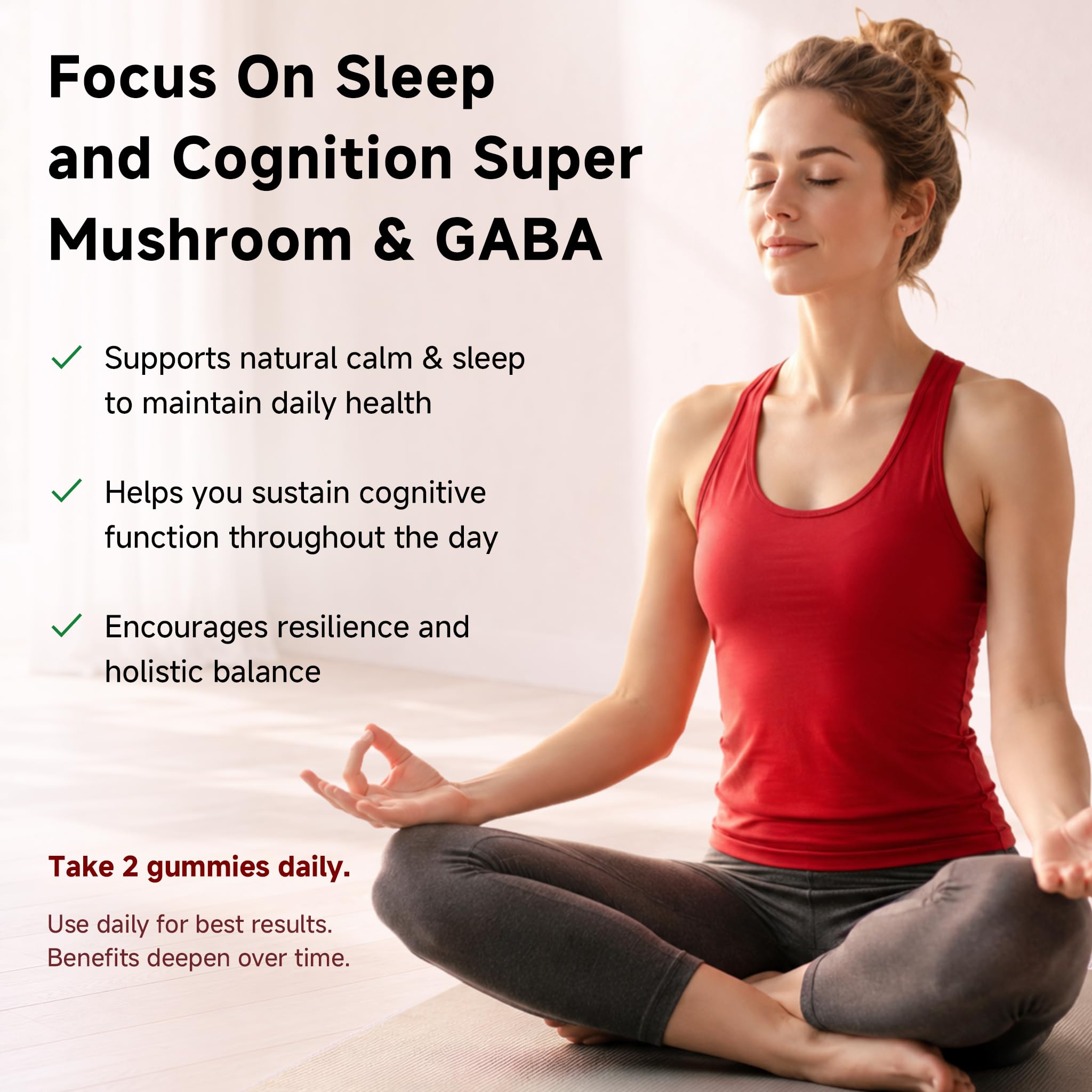 GABA & Mushroom Gummies for Natural Sleep Support, No Melatonin,60 Count — Amazon image 5
