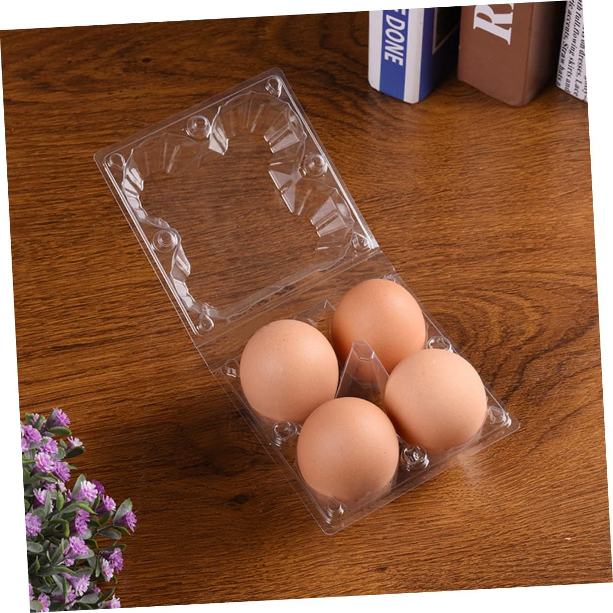 50pcs Transparent Plastic Egg Carrier Egg Tray Holder for Refrigerator and Storage Portable Container for Camping and Picnics Sturdy Design Prevents Breakage