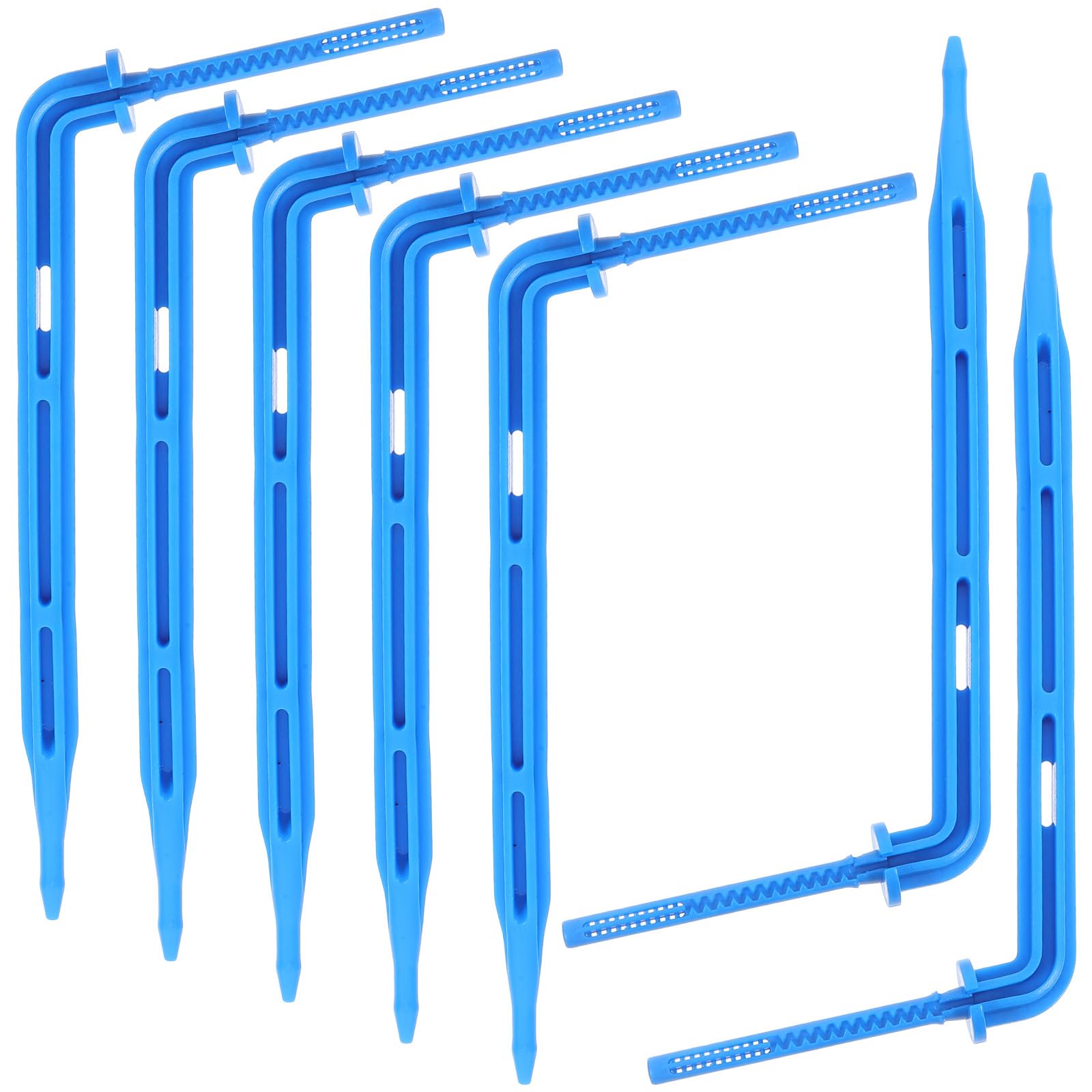 Sewroro 100pcs Automatic Drip Irrigation Stakes: Curved Arrow Drip Emitters Watering System for Indoor Potted Garden Plants
