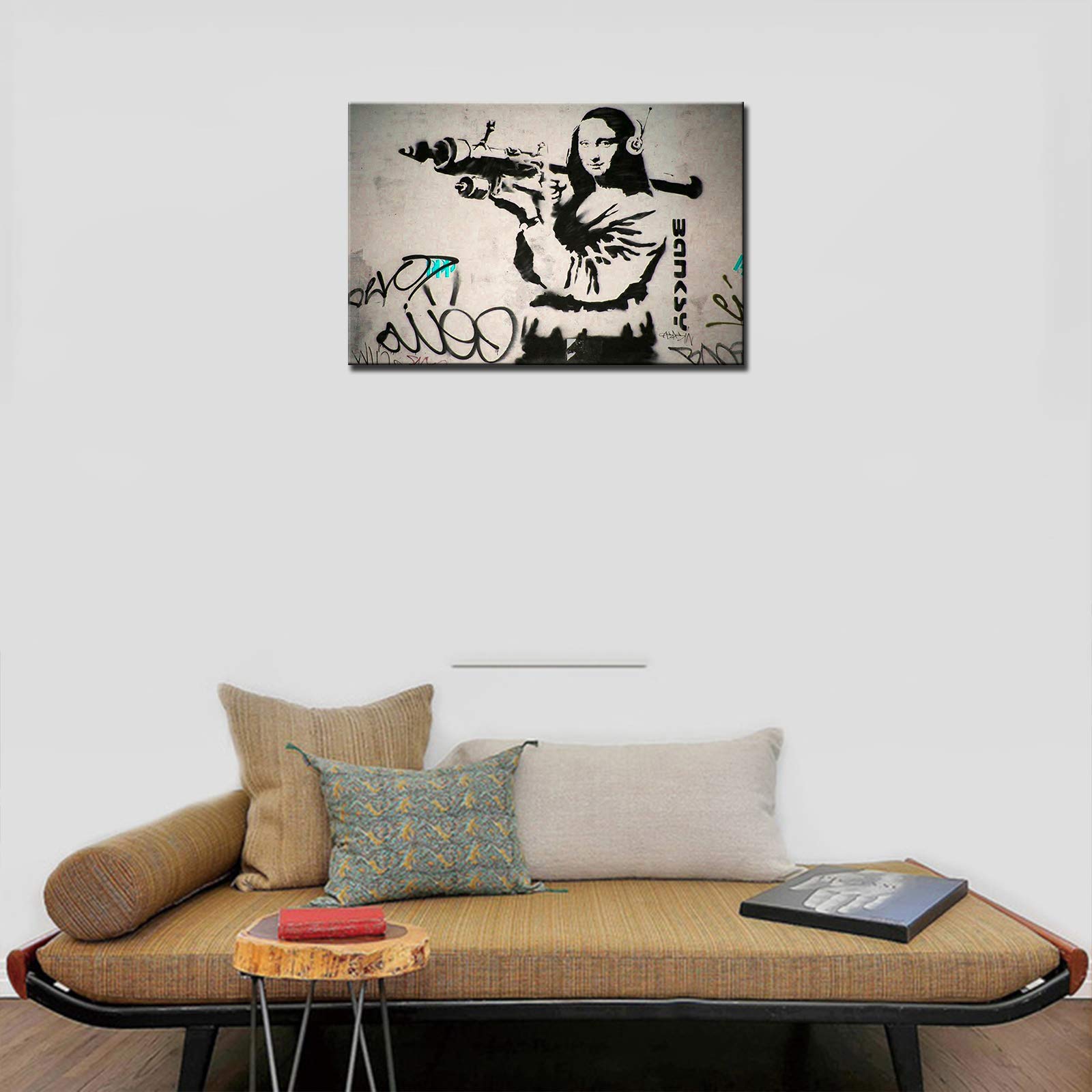 Amazon.co.jp: Banksy モナリザ、ロケットランチャー。 ポスター