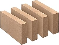 Protalwell Food Grade Fire Bricks 3000F, 9x4.5x1.25 Inch 4-Pack for Wood Stoves, Fireplaces, Pizza Ovens, Fire Pits