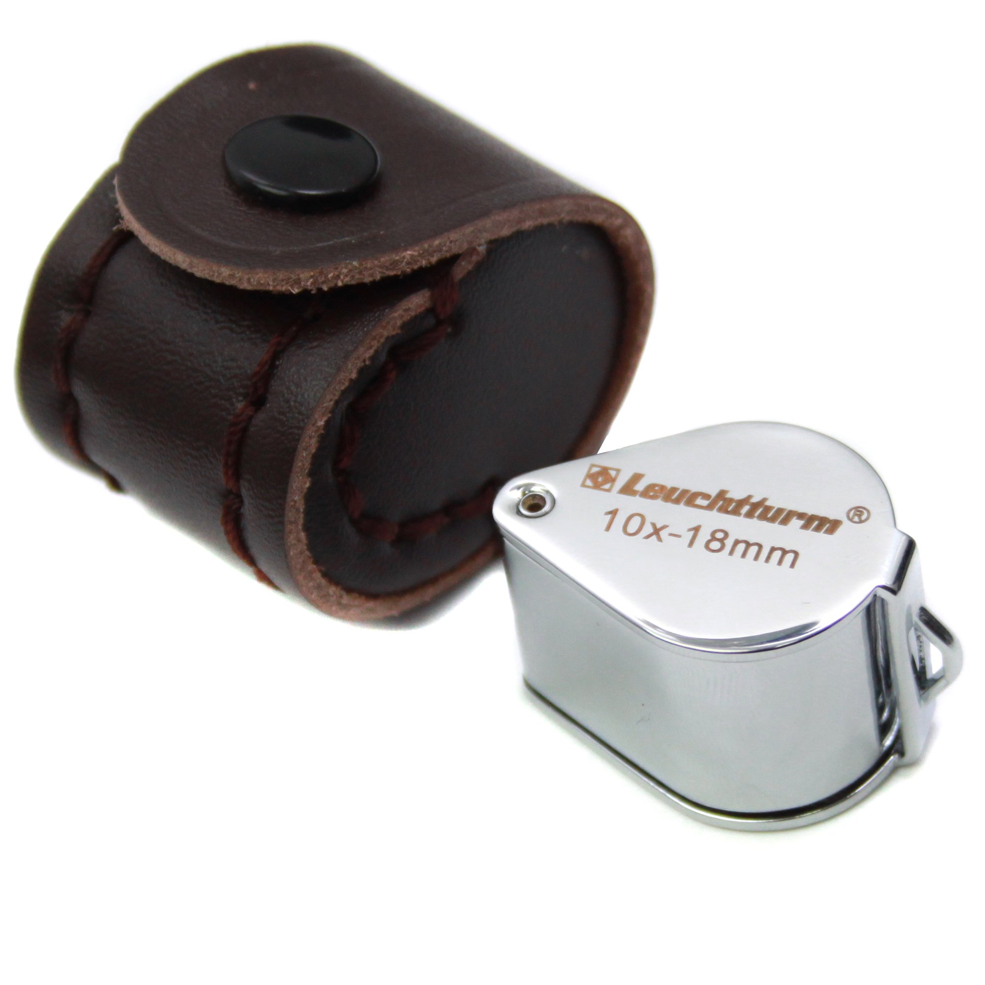 Leuchtturm Loupe de précision chromée (syste Triple lentille), grossit 10x