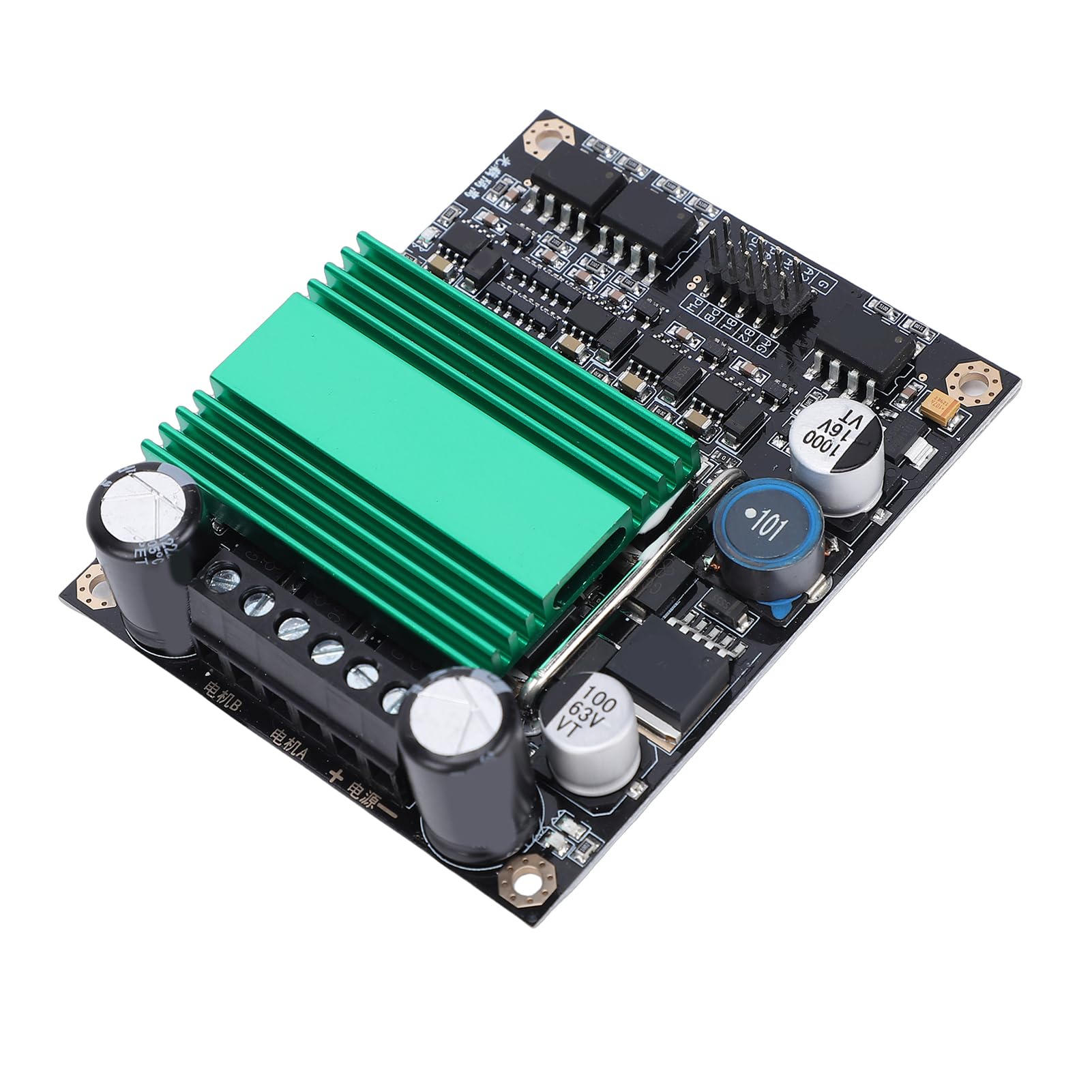 Modulo Driver Motore CC da 100 A, Controller A Ponte H A Doppio Canale con Dissipatore di Calore e Isolamento Optoaccoppiatore, Ideale per l'automazione Industriale di Robot Fai-da-te