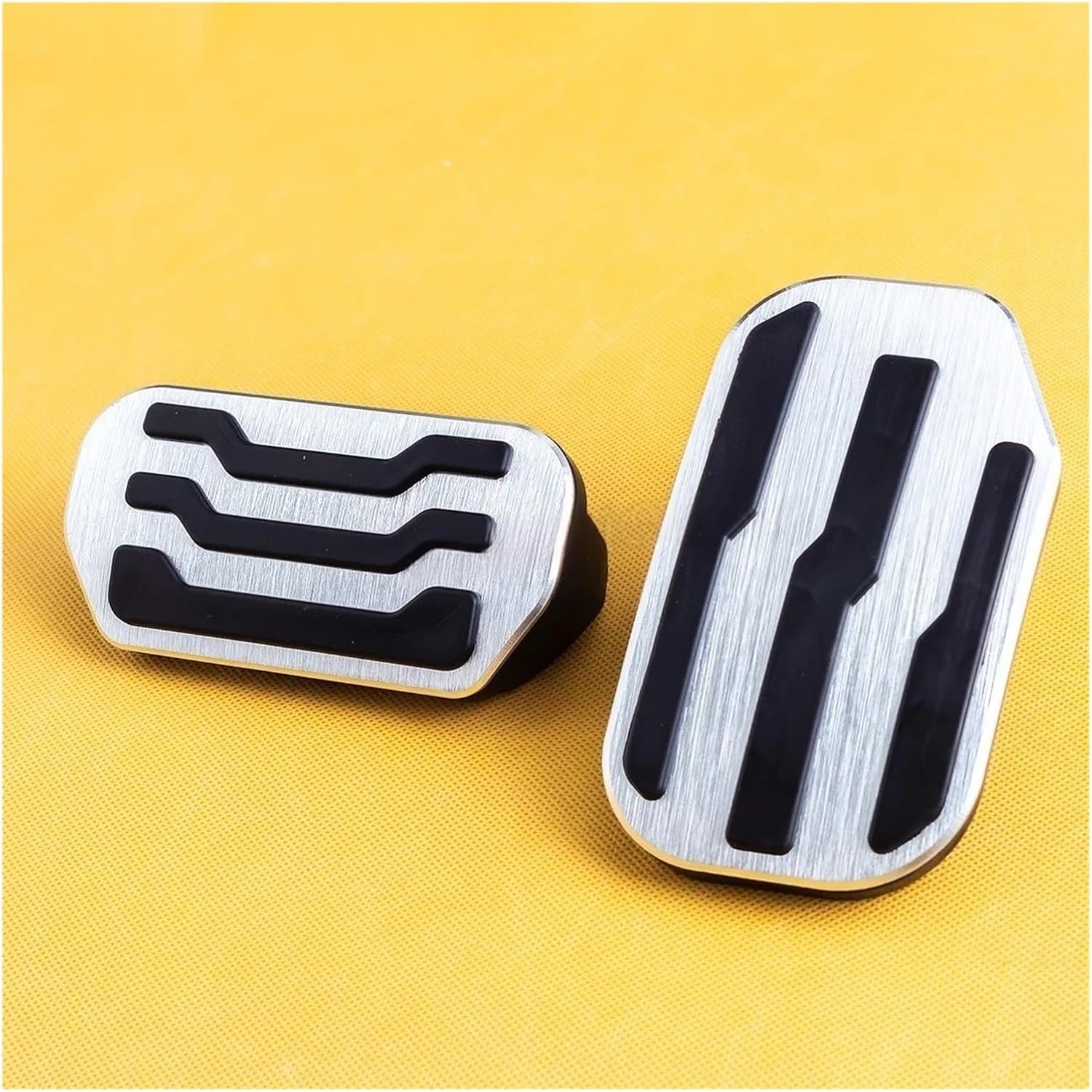 Compatible with 2022-2025 Ford F-150 Expedition Lincoln Navigator Car Pedals Gas Brake Pedal Cover Aluminium Alloy Non Slip Black/Silver(Black)