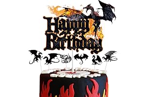 7Pcs Dragon Birthday Cake Topper Sets