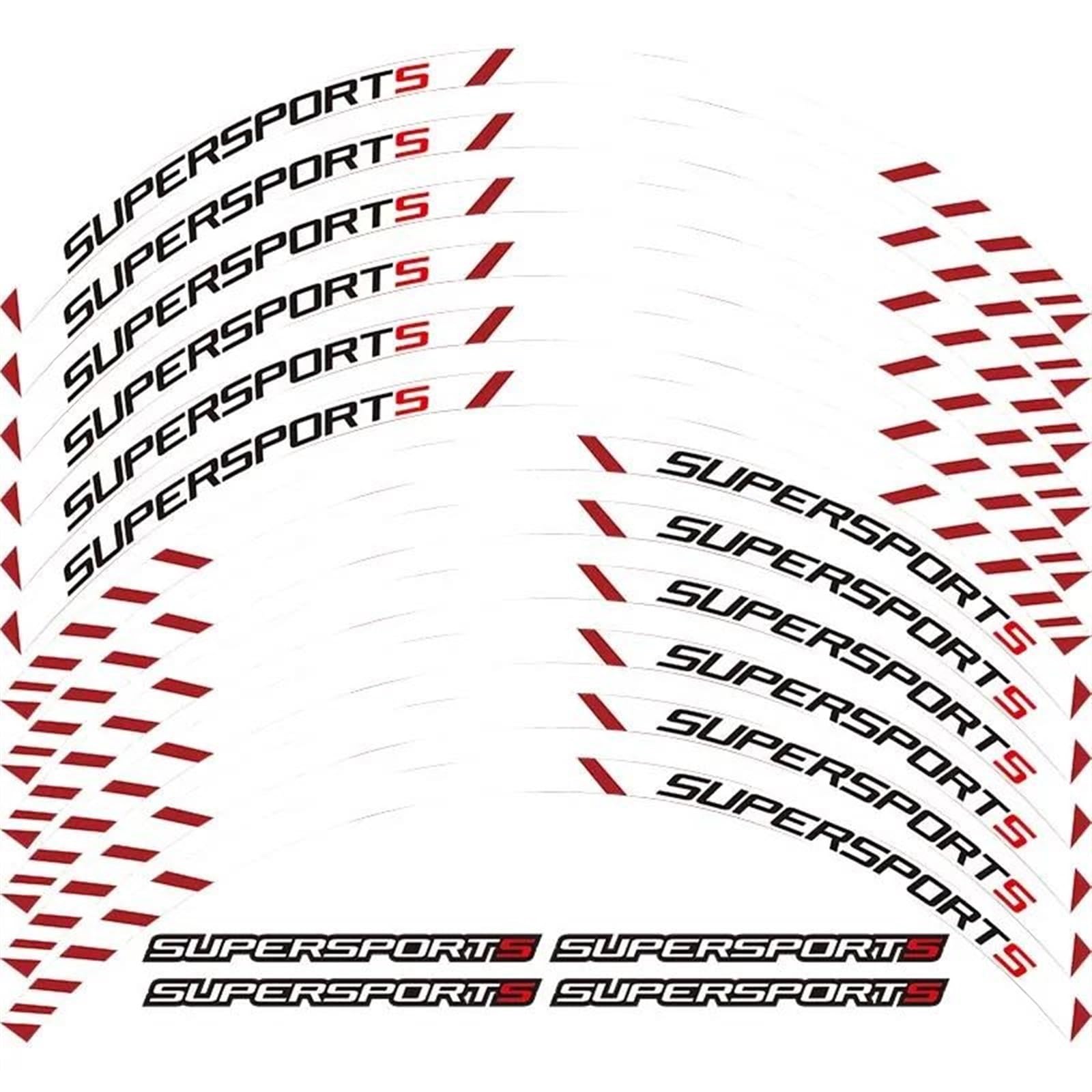 Motorcycle Wheel Stickers Reflective Decals Rims for Ducati for Supersport S 939 Motorbike(Color2)