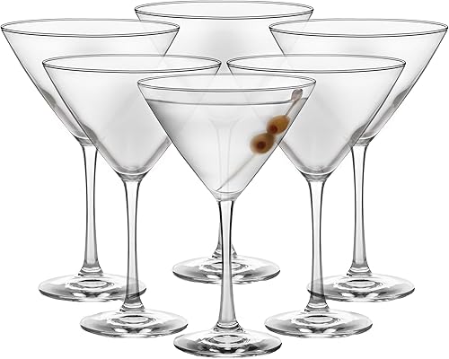 Miniatura 14 de Libbey Entertaining Essentials - Juego de 6 vasos de Martini altos, delgados, con forma triangular, vasos de cóctel clásicos para vinos, cócteles