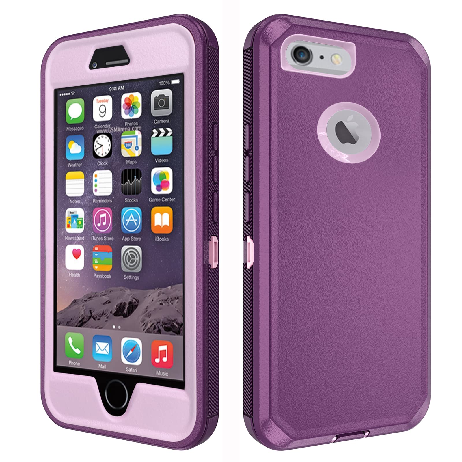 Asuwish Phone Case for iPhone 6plus 6splus 7plus 8plus i 6/6s/7/8 Plus Cell Cover Hybrid Rugged Shockproof Hard Protective Heavy Duty Mobile